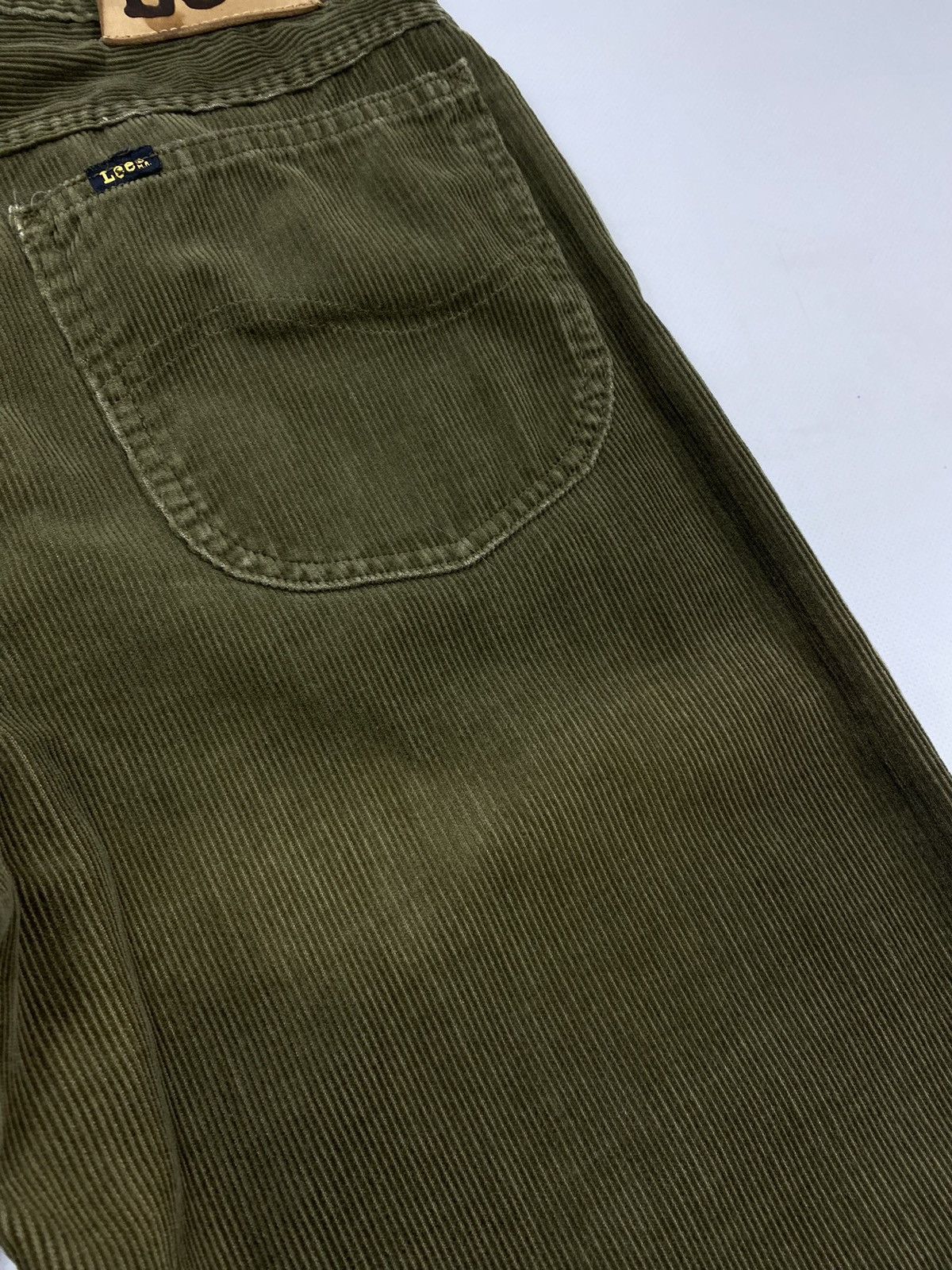 Lee 🔥LASTDROP🔥 80s 90s Lee Riders Corduroy Olive Velvet Chino Size US 31 - 17 Thumbnail