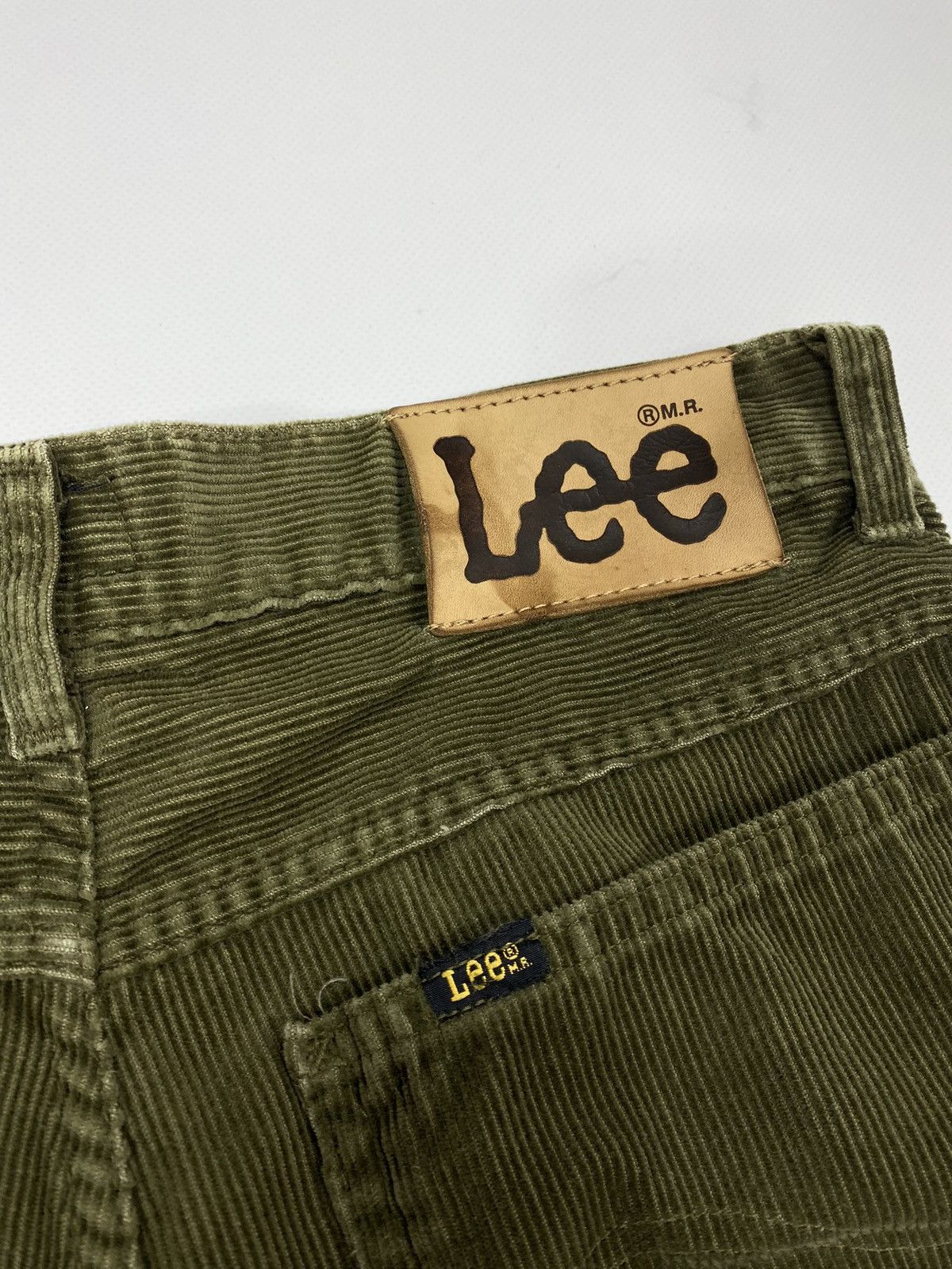 Lee 🔥LASTDROP🔥 80s 90s Lee Riders Corduroy Olive Velvet Chino Size US 31 - 16 Thumbnail