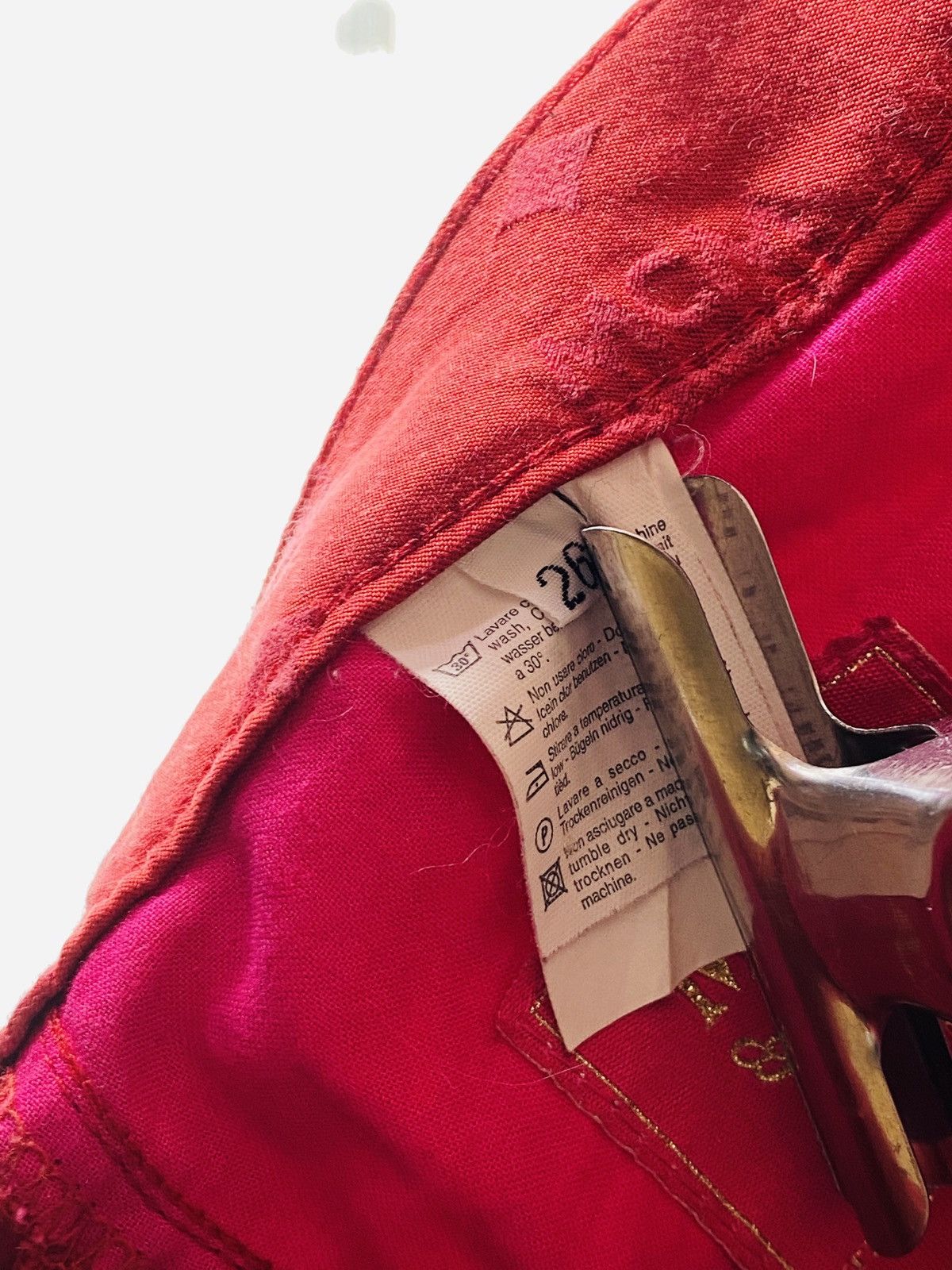 MCM 🔥LAST DROP🔥 90s MCM Monogram Golden Jeans Red Elastic Size 28" / US 6 / IT 42 - 5 Thumbnail