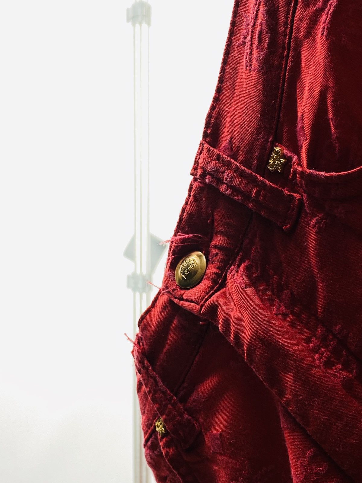 MCM 🔥LAST DROP🔥 90s MCM Monogram Golden Jeans Red Elastic Size 28" / US 6 / IT 42 - 7 Thumbnail