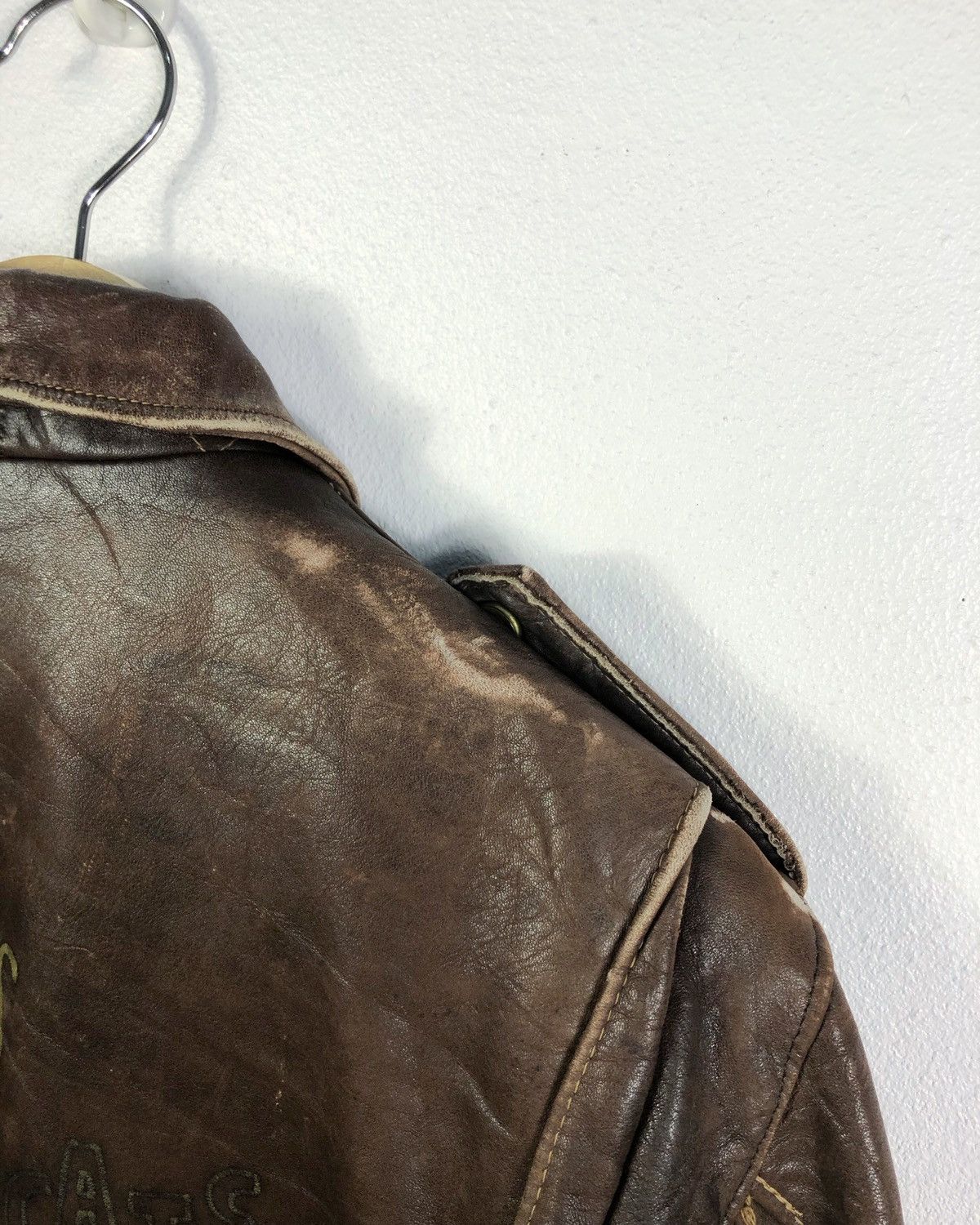 Schott Rare Vintage Schott Black Cats Handpaint Leather Jacket Size US M / EU 48-50 / 2 - 20 Thumbnail