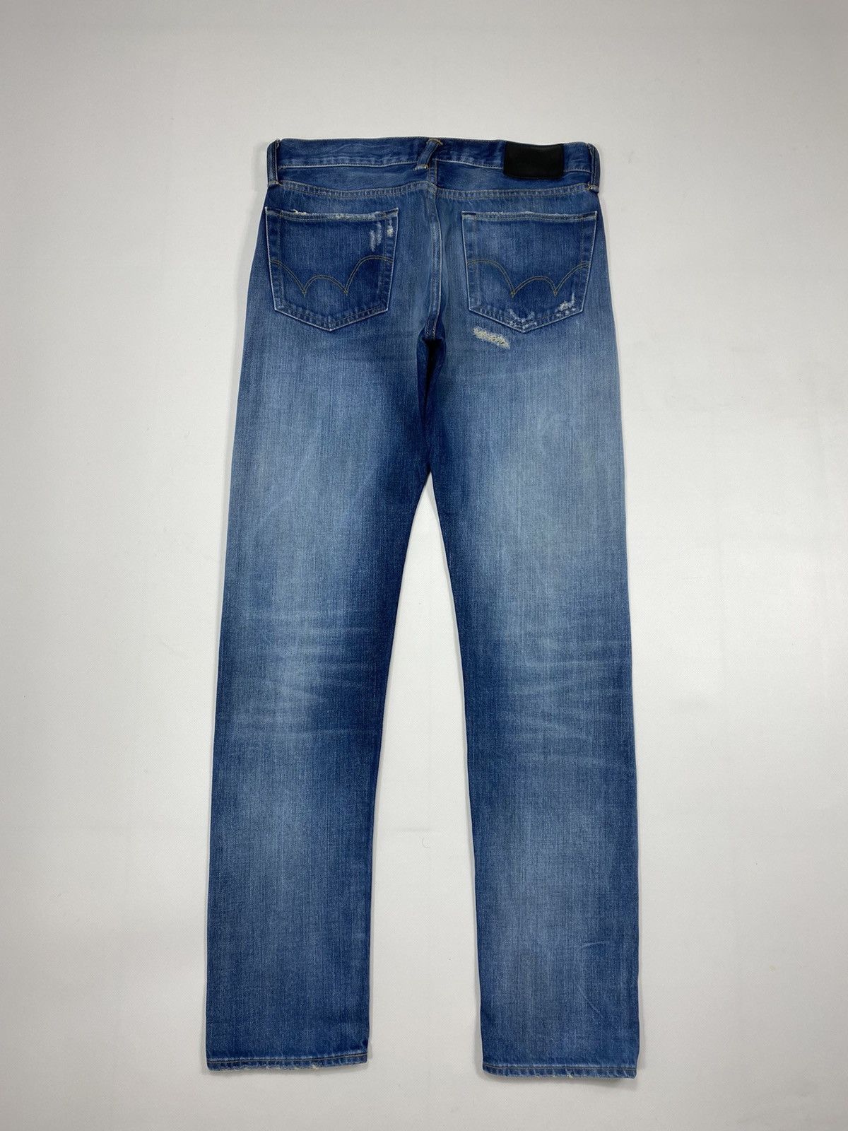 Edwin 🔥LASTDROP🔥 Rainbow Selvedge Distressed Mid Tapered Jeans Size US 30 / EU 46 - 21 Thumbnail