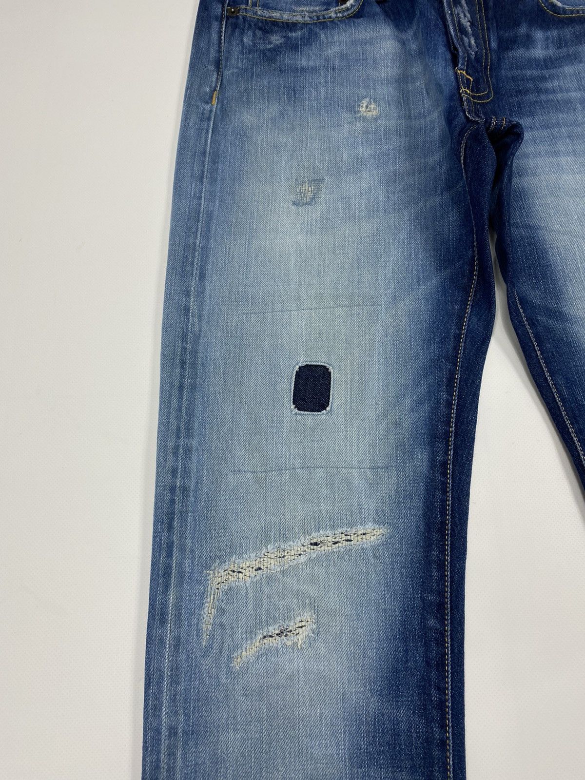 Edwin 🔥LASTDROP🔥 Rainbow Selvedge Distressed Mid Tapered Jeans Size US 30 / EU 46 - 7 Thumbnail