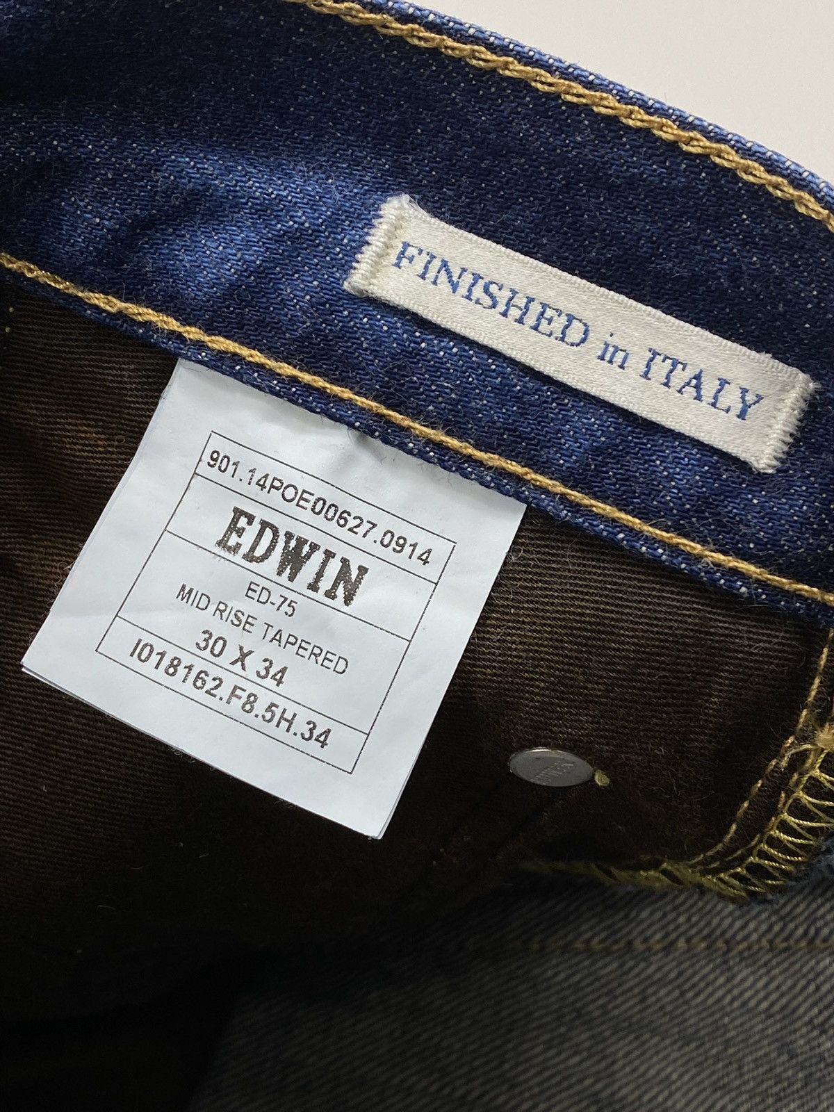 Edwin 🔥LASTDROP🔥 Rainbow Selvedge Distressed Mid Tapered Jeans Size US 30 / EU 46 - 13 Thumbnail