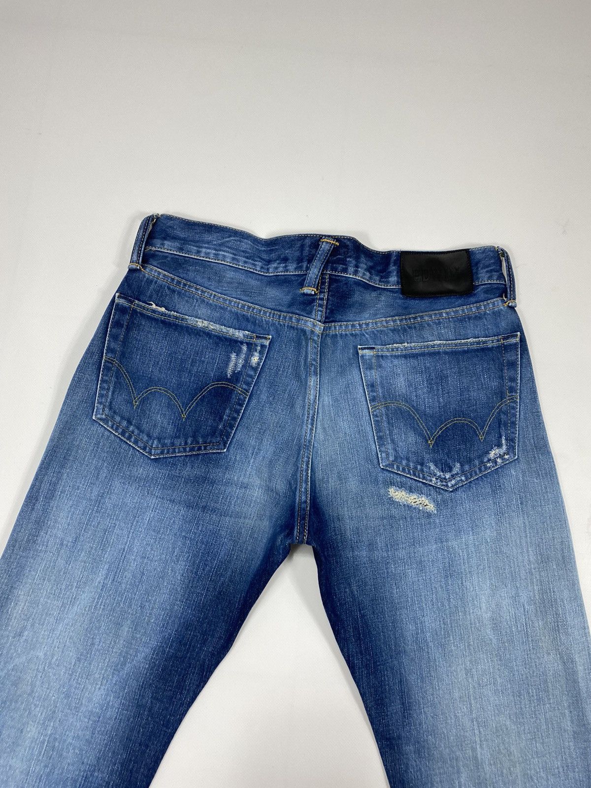 Edwin 🔥LASTDROP🔥 Rainbow Selvedge Distressed Mid Tapered Jeans Size US 30 / EU 46 - 18 Thumbnail