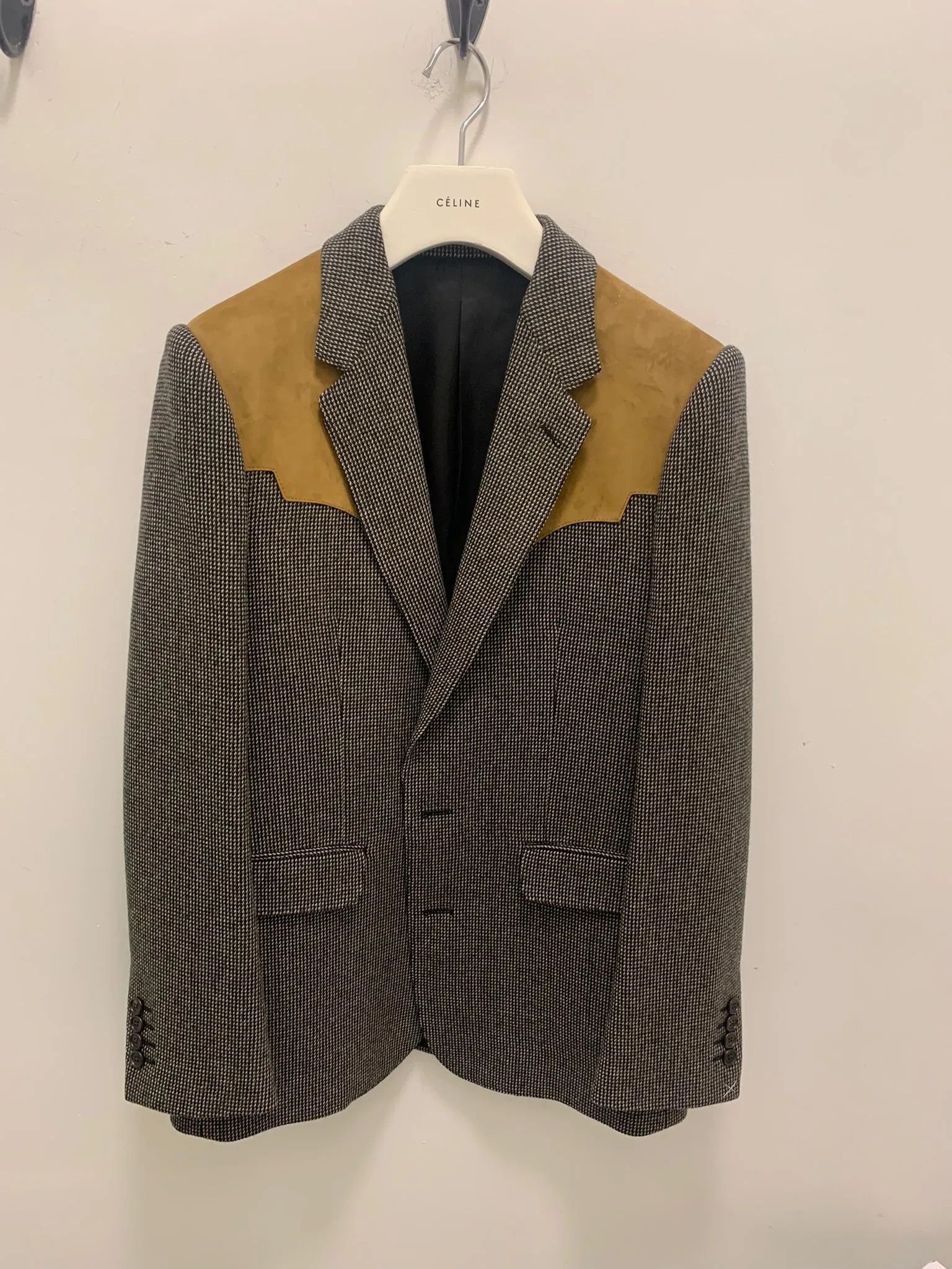Celine Micro Tweed 2B Blazer in Multicolor Size US M / EU 48-50 / 2 - 1 Thumbnail