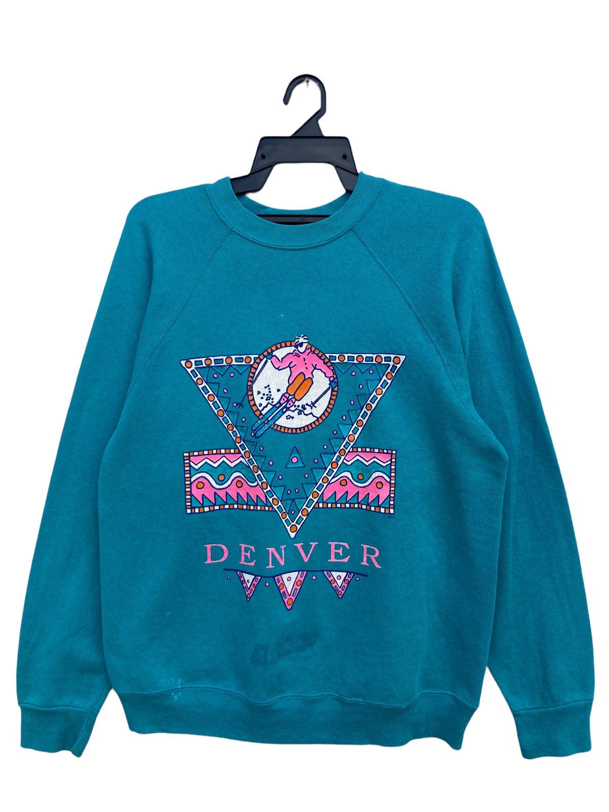 image of Made In USA x Vintage Denver Ski Sweatshirt in Green, Men's (Size Medium)