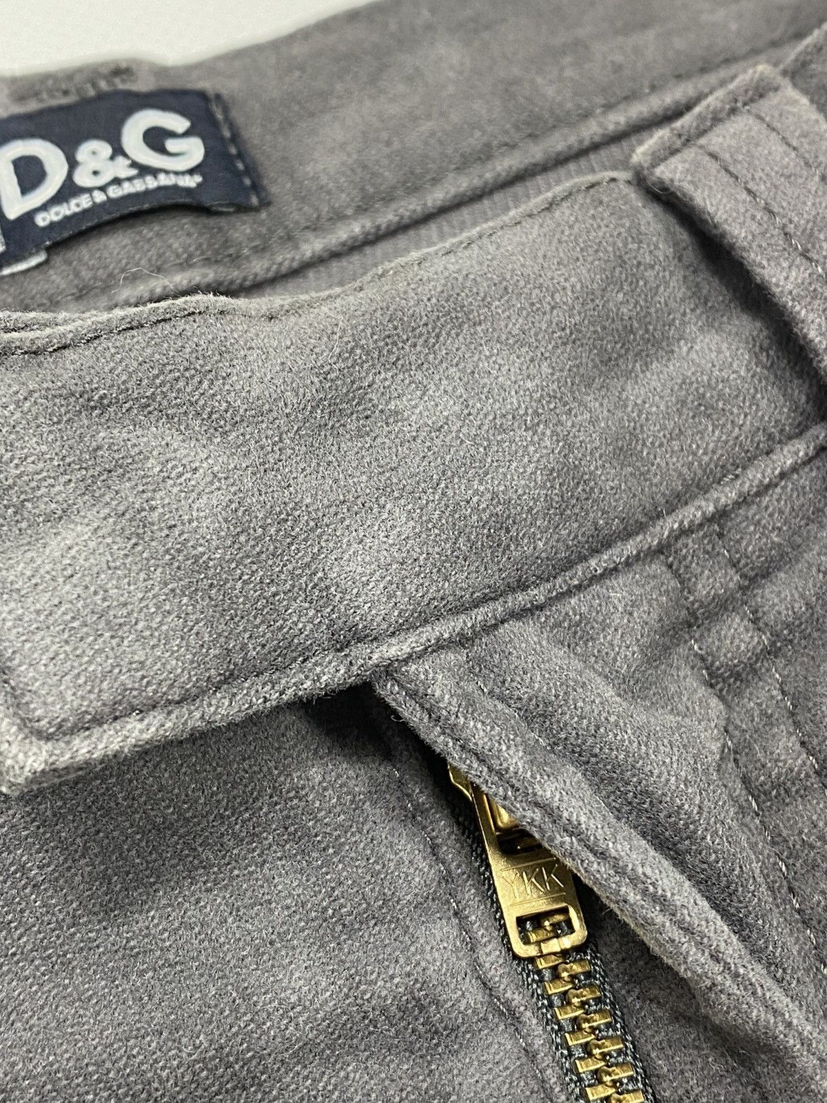 Dolce & Gabbana 🔥LASTDROP🔥 DG Velour Grey Stonewashed High Waist Pants Size 29" - 8 Thumbnail