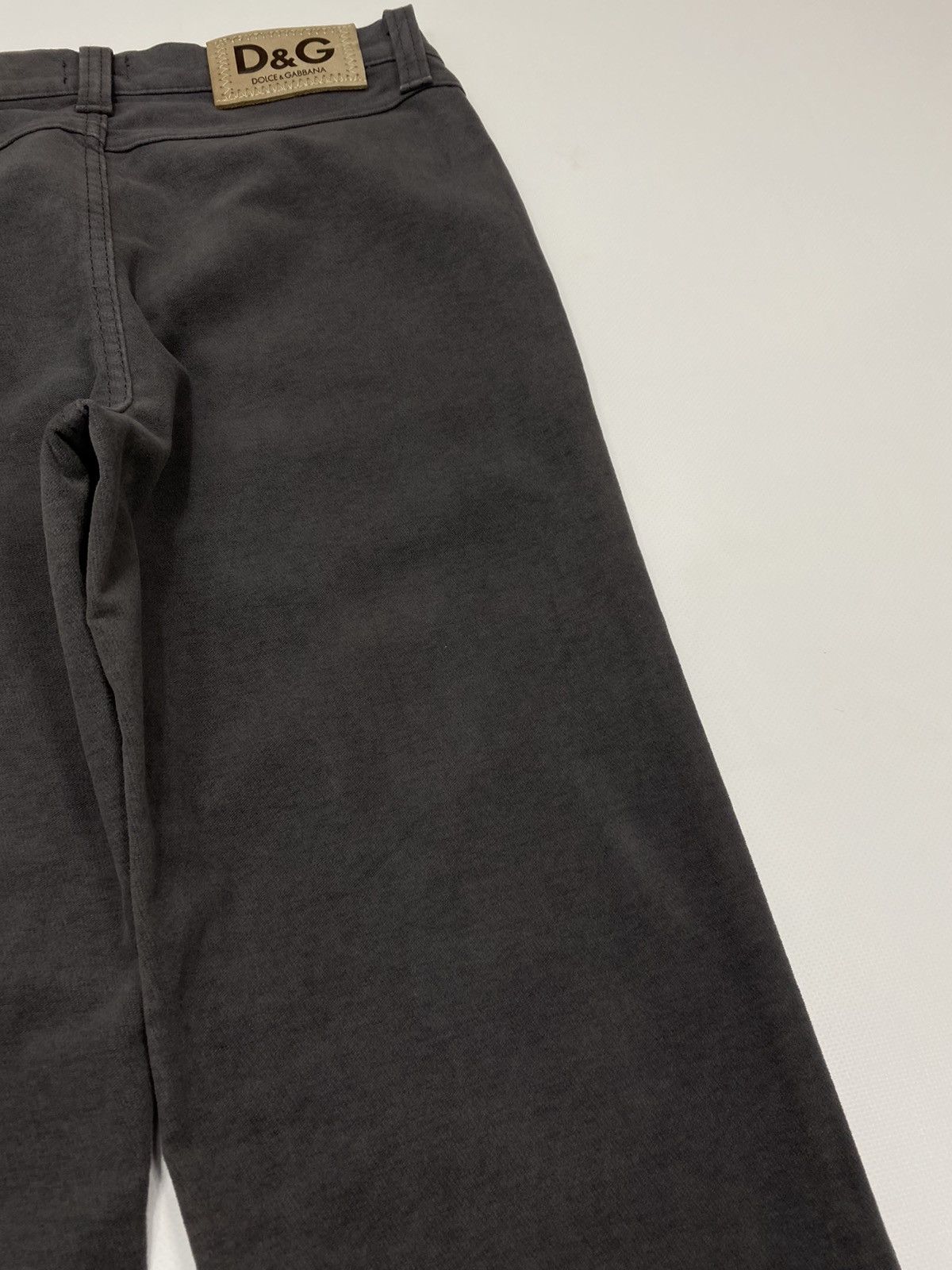 Dolce & Gabbana 🔥LASTDROP🔥 DG Velour Grey Stonewashed High Waist Pants Size 29" - 14 Thumbnail
