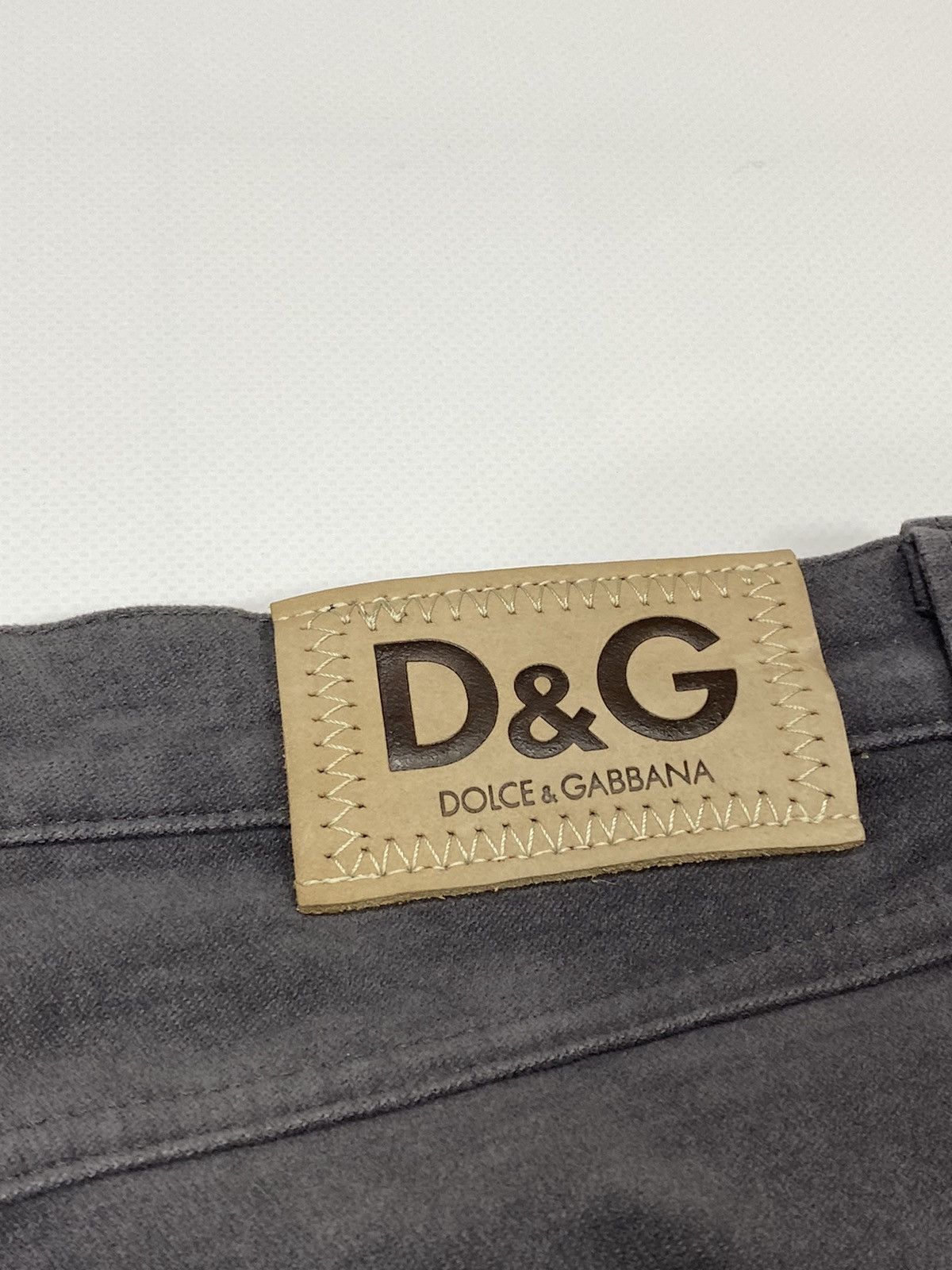 Dolce & Gabbana 🔥LASTDROP🔥 DG Velour Grey Stonewashed High Waist Pants Size 29" - 15 Thumbnail
