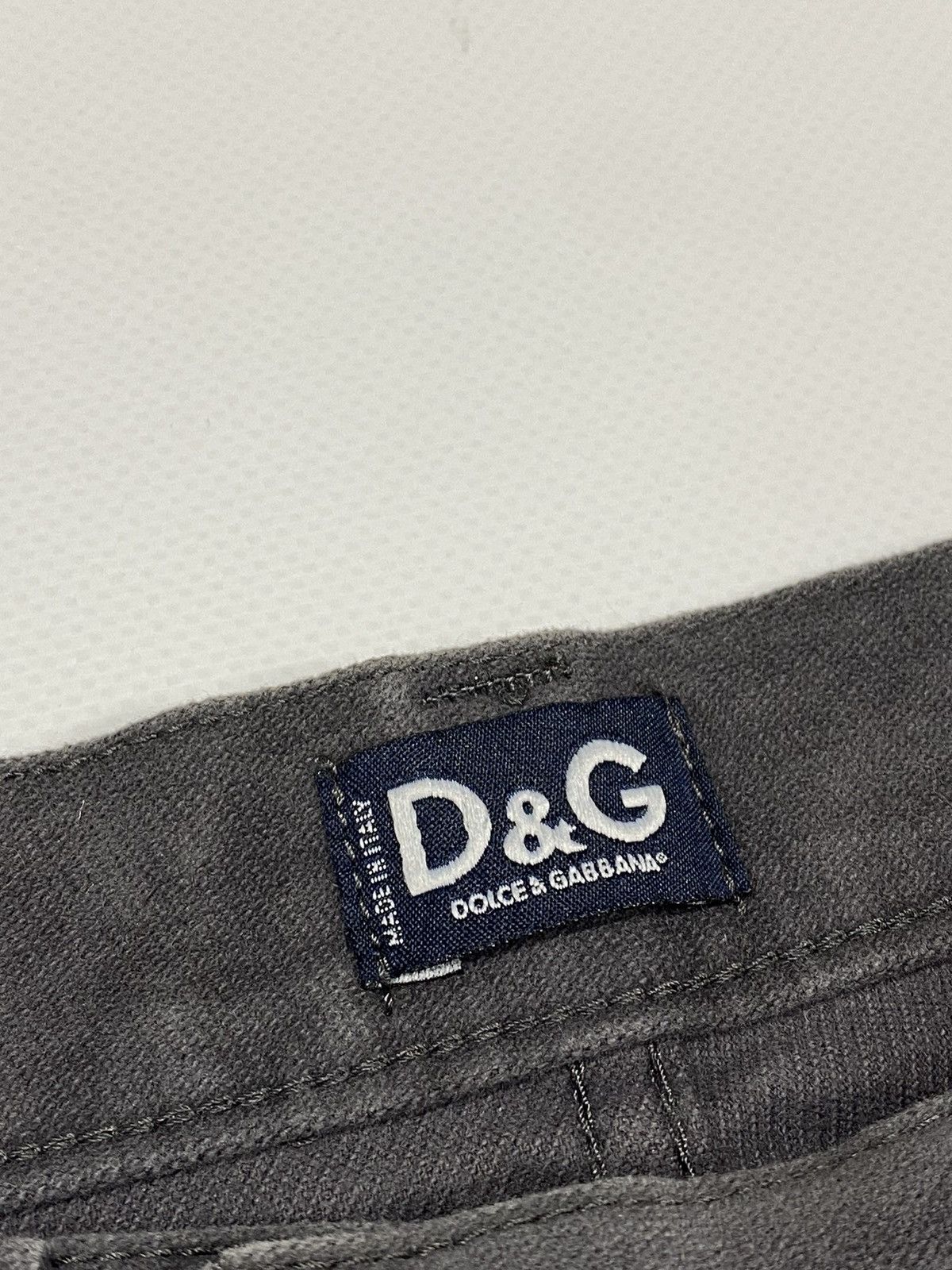 Dolce & Gabbana 🔥LASTDROP🔥 DG Velour Grey Stonewashed High Waist Pants Size 29" - 7 Thumbnail