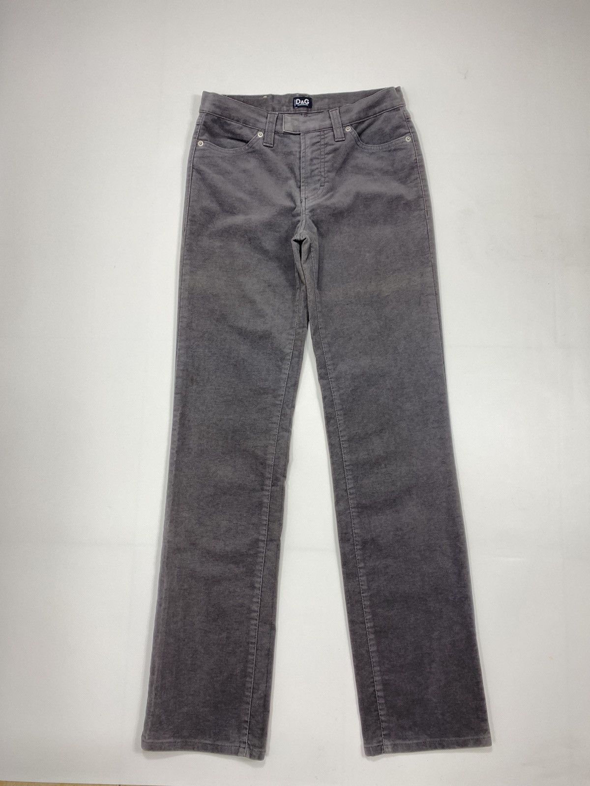 Dolce & Gabbana 🔥LASTDROP🔥 DG Velour Grey Stonewashed High Waist Pants Size 29" - 18 Thumbnail