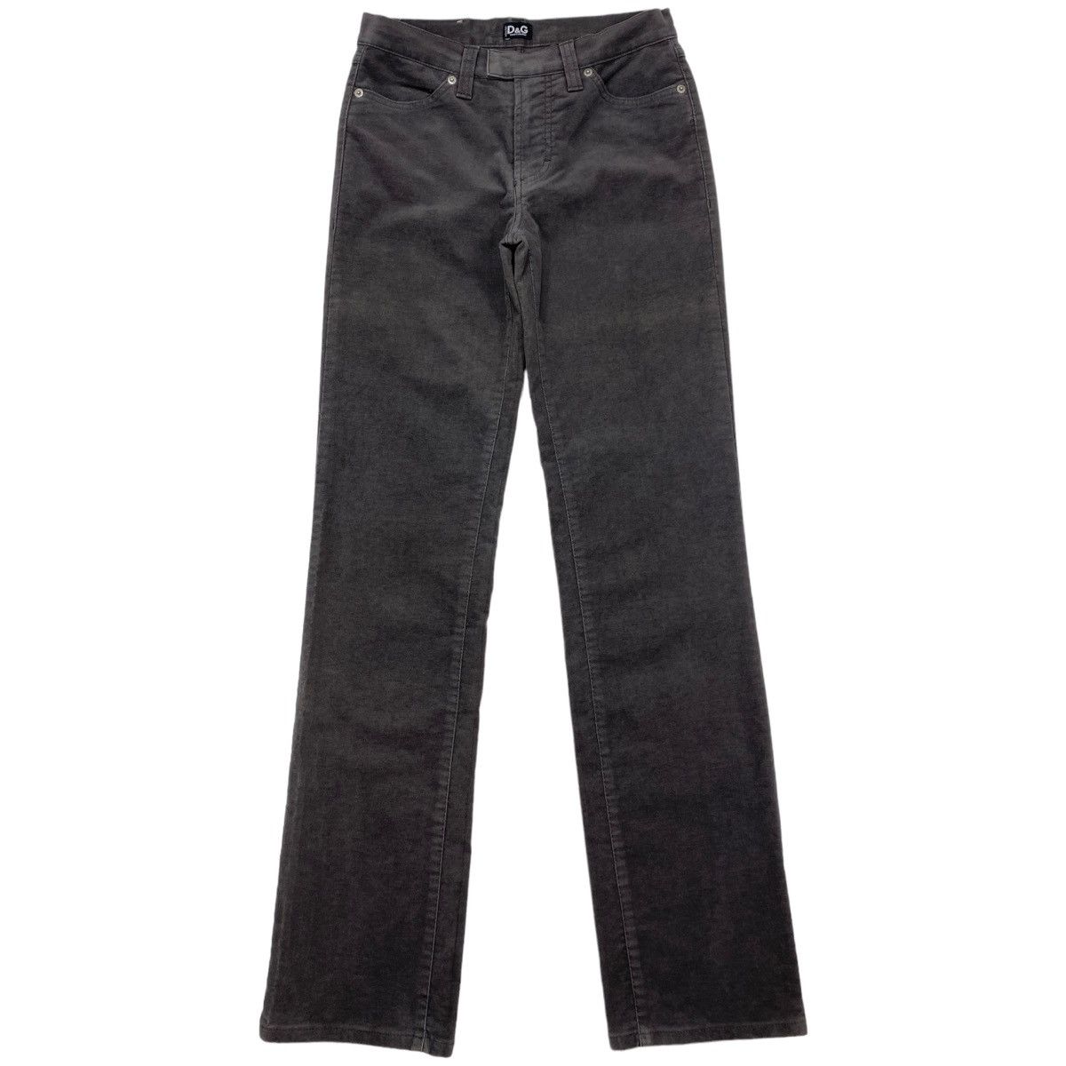 Dolce & Gabbana 🔥LASTDROP🔥 DG Velour Grey Stonewashed High Waist Pants Size 29" - 2 Thumbnail