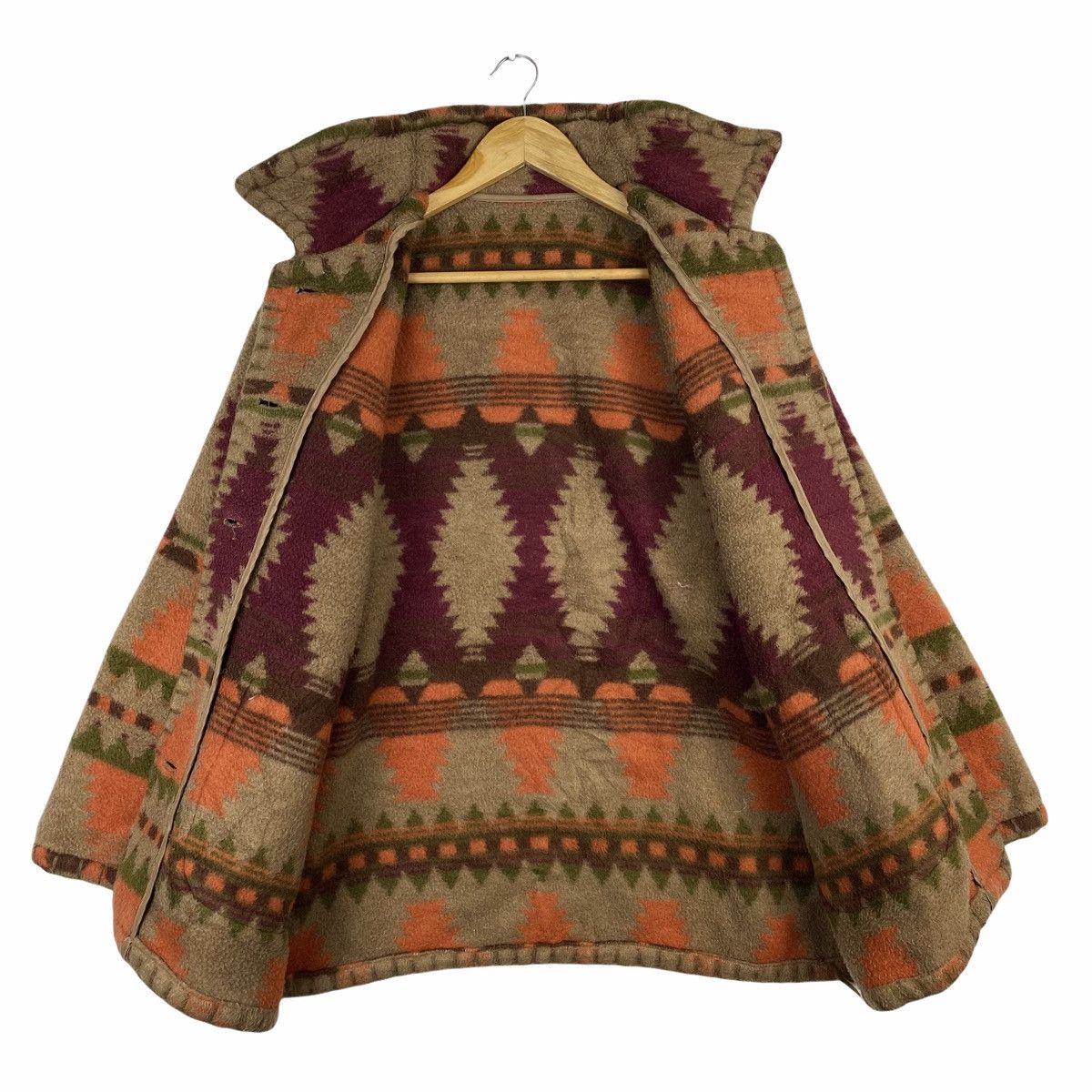 Japanese Brand × Vintage VINTAGE NAVAJO NATIVE DESIGN TOGGLE BUTTON WOOL JACKET Size US L / EU 52-54 / 3 - 3 Thumbnail