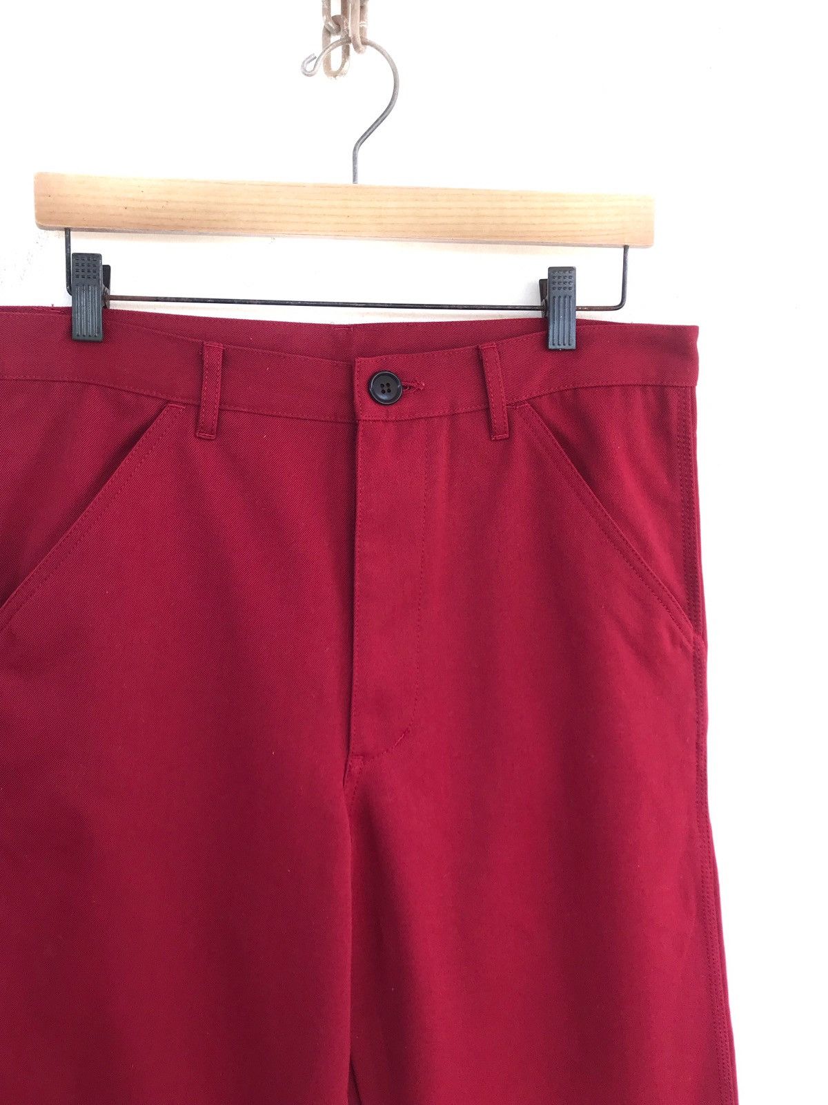 Comme des Garcons Homme Plus Comme des Garçons Homme Plus Red Casual Pants Japan Designer Size US 32 / EU 48 - 4 Thumbnail