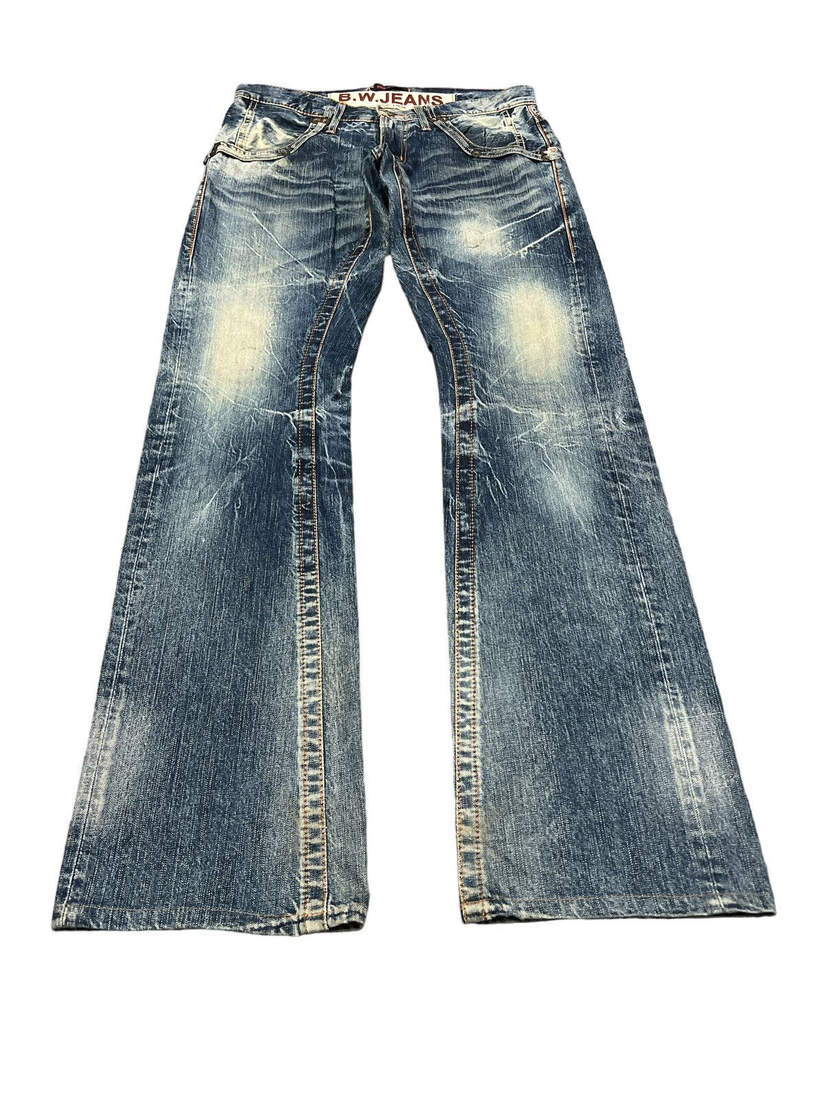 Japanese Brand × Vintage FLARED💥BLUE WAY DISTRESSED DENIM PANT Size US 30 / EU 46 - 2 Thumbnail