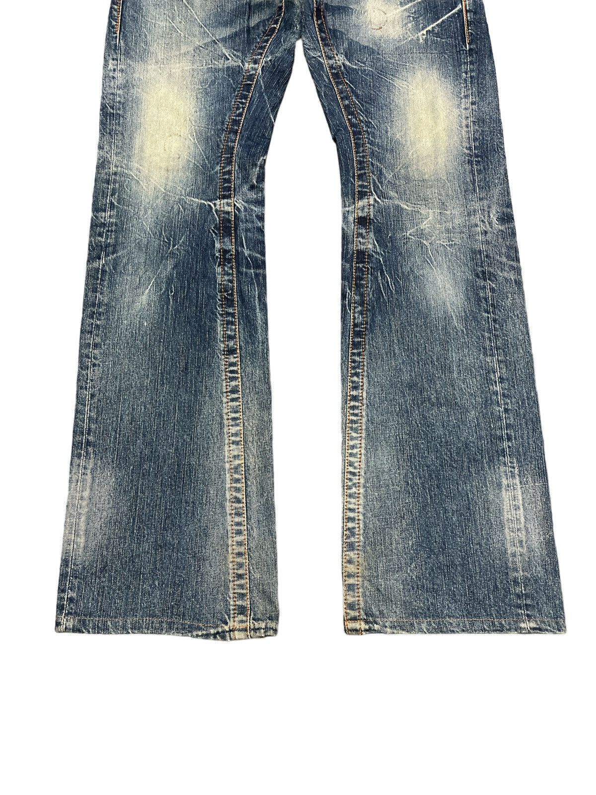 Japanese Brand × Vintage FLARED💥BLUE WAY DISTRESSED DENIM PANT Size US 30 / EU 46 - 4 Thumbnail