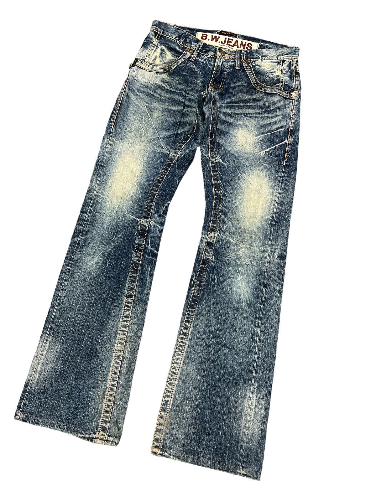 Japanese Brand × Vintage FLARED💥BLUE WAY DISTRESSED DENIM PANT Size US 30 / EU 46 - 5 Thumbnail
