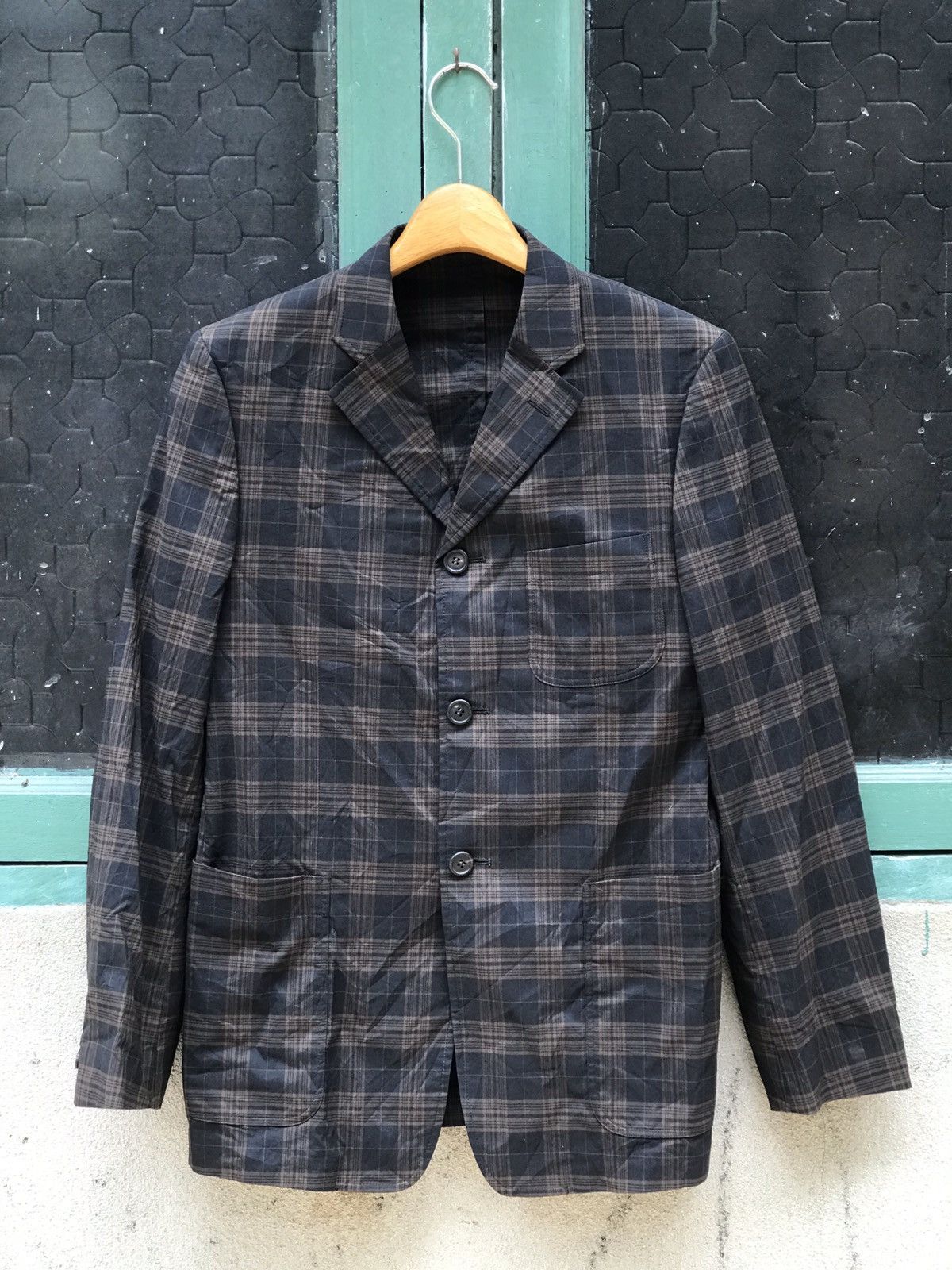 Yohji Yamamoto Yohji Yamamoto Tartan Check Utility Blazer AW/SS Collection Size 38R - 1 Thumbnail
