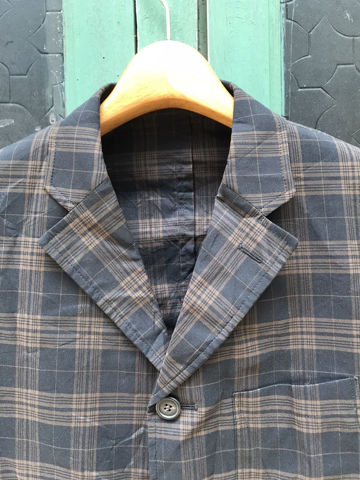 Yohji Yamamoto Yohji Yamamoto Tartan Check Utility Blazer AW/SS Collection Size 38R - 4 Thumbnail