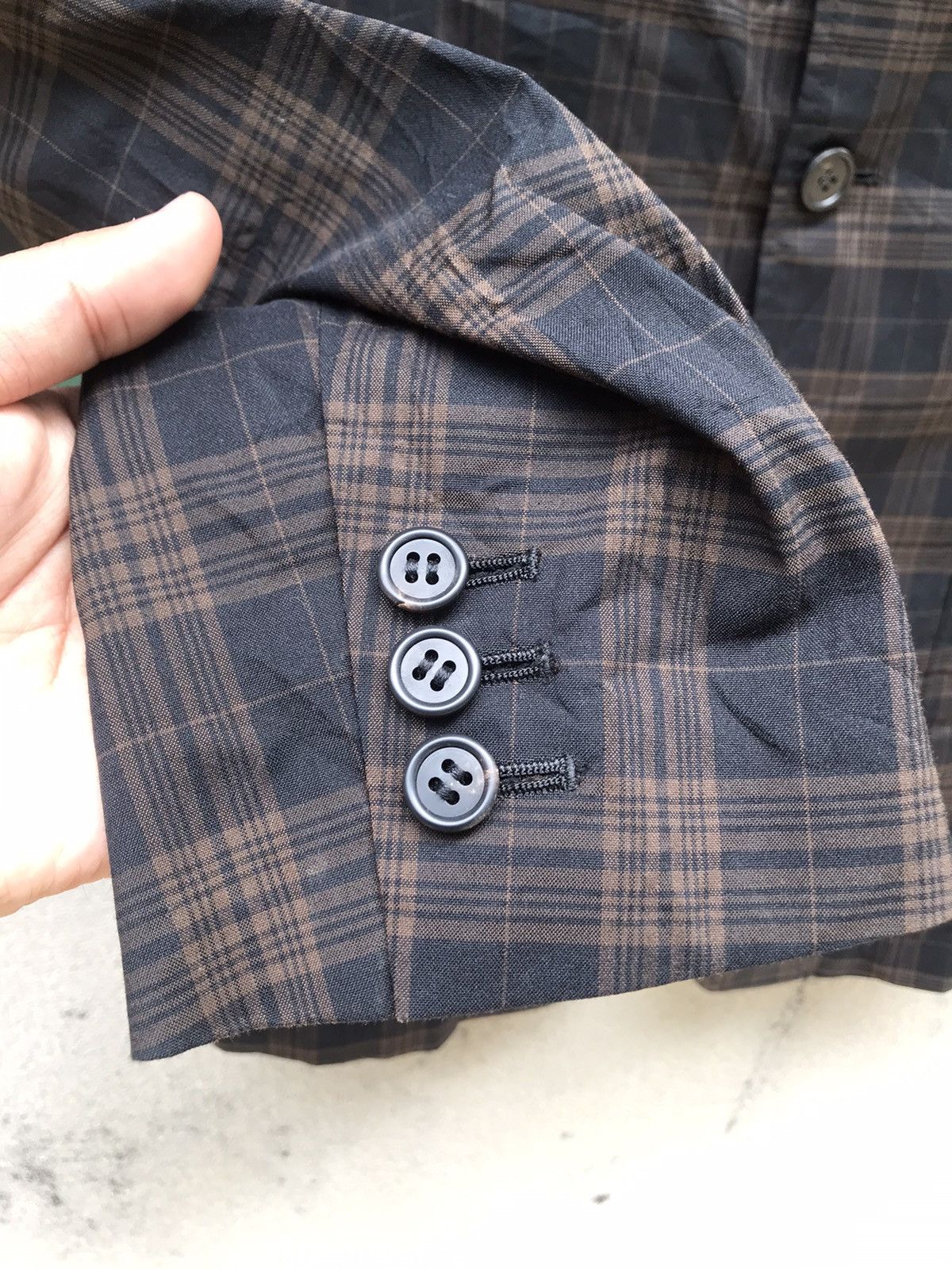 Yohji Yamamoto Yohji Yamamoto Tartan Check Utility Blazer AW/SS Collection Size 38R - 7 Thumbnail