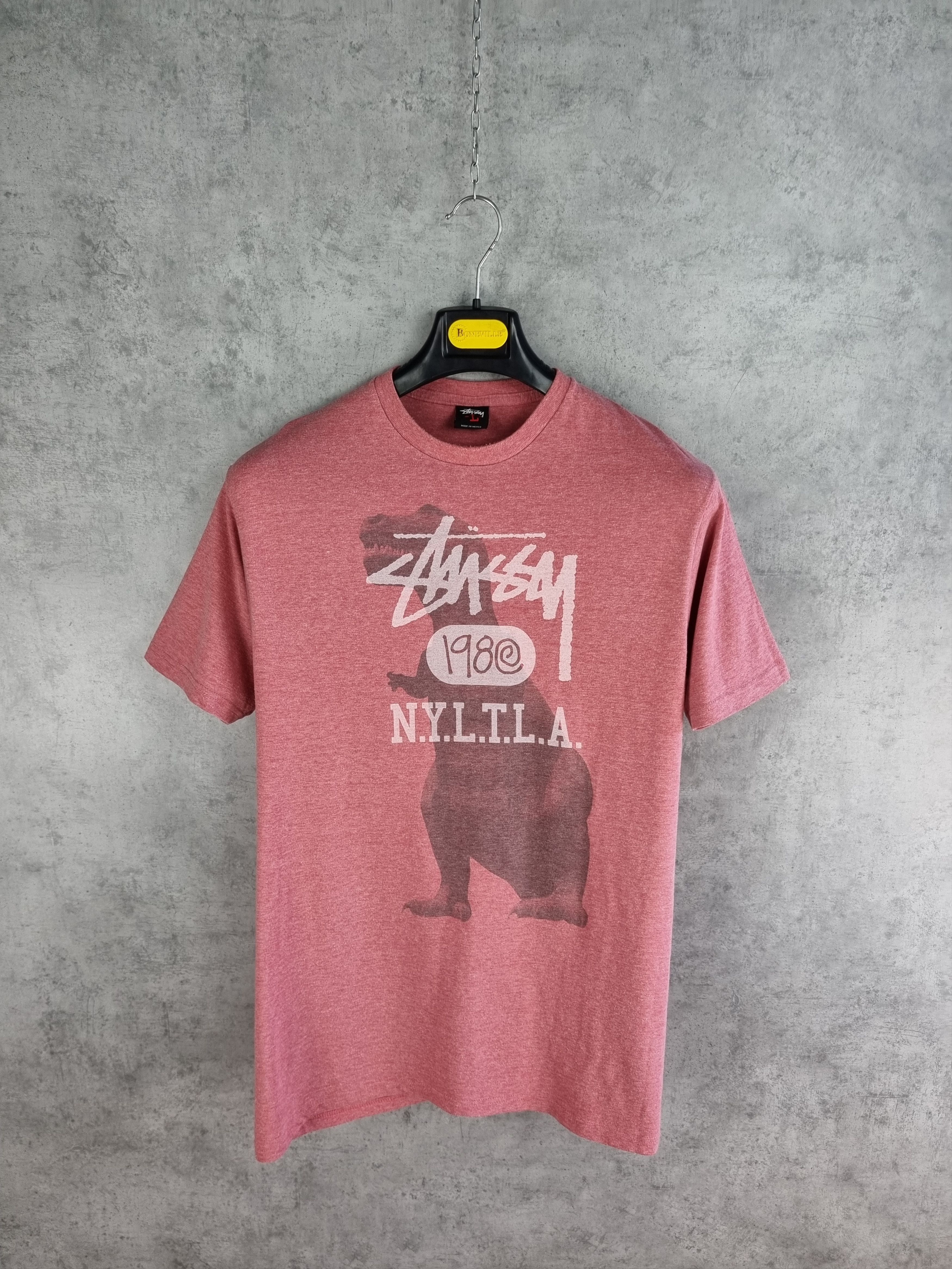 Stussy × Vintage Rare Stussy T Rex Big Print Tee shirt Size US M / EU 48-50 / 2 - 2 Thumbnail