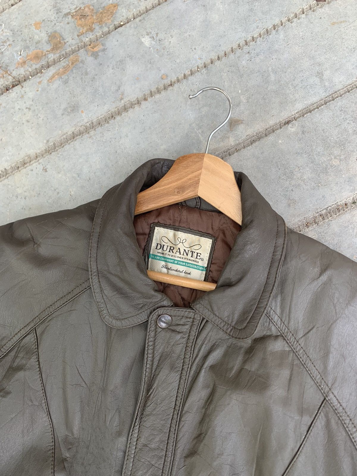 Vintage 👹Vintage Durante Leather Bomber Jacket Size US M / EU 48-50 / 2 - 10 Thumbnail