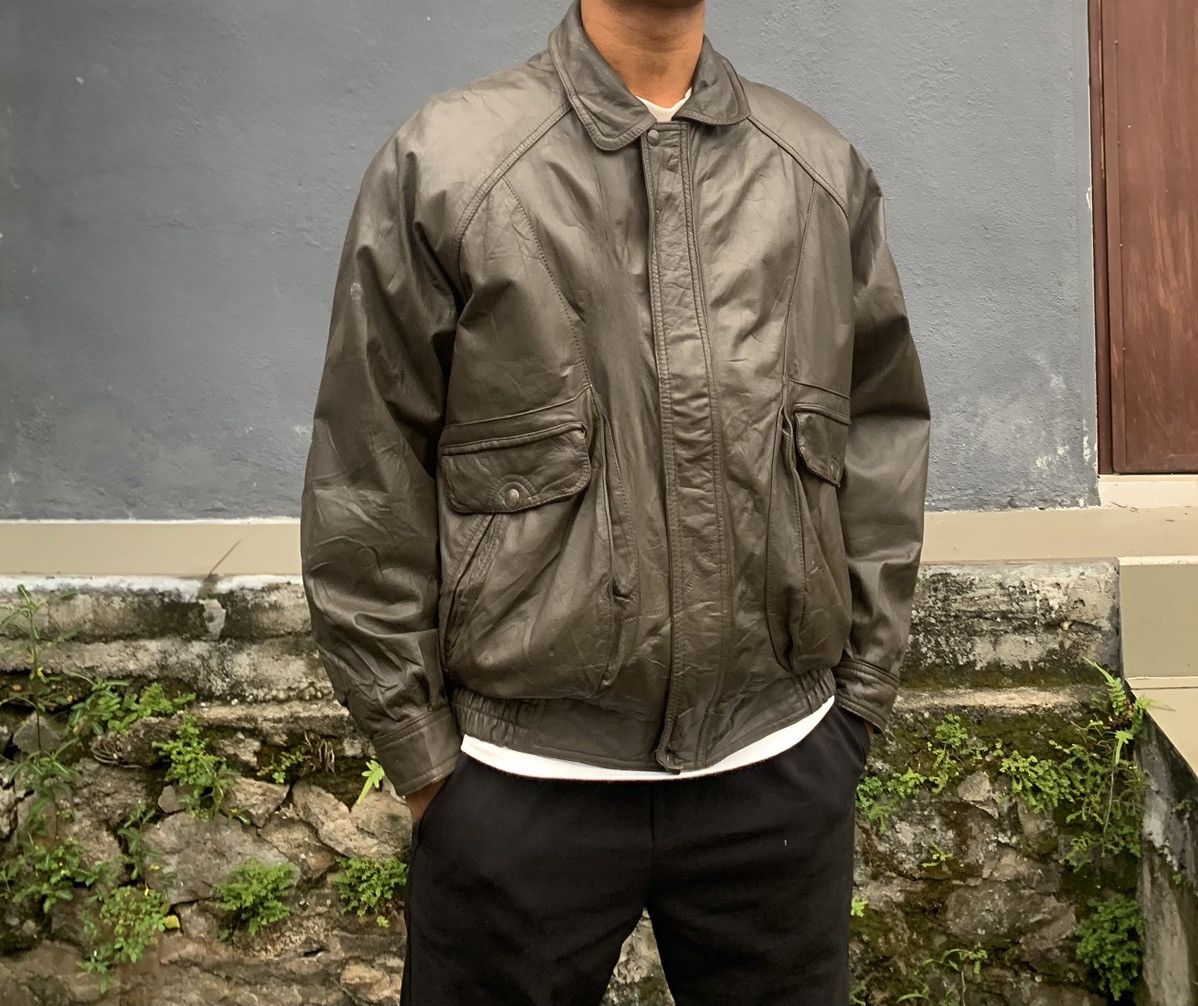 Vintage 👹Vintage Durante Leather Bomber Jacket Size US M / EU 48-50 / 2 - 1 Thumbnail