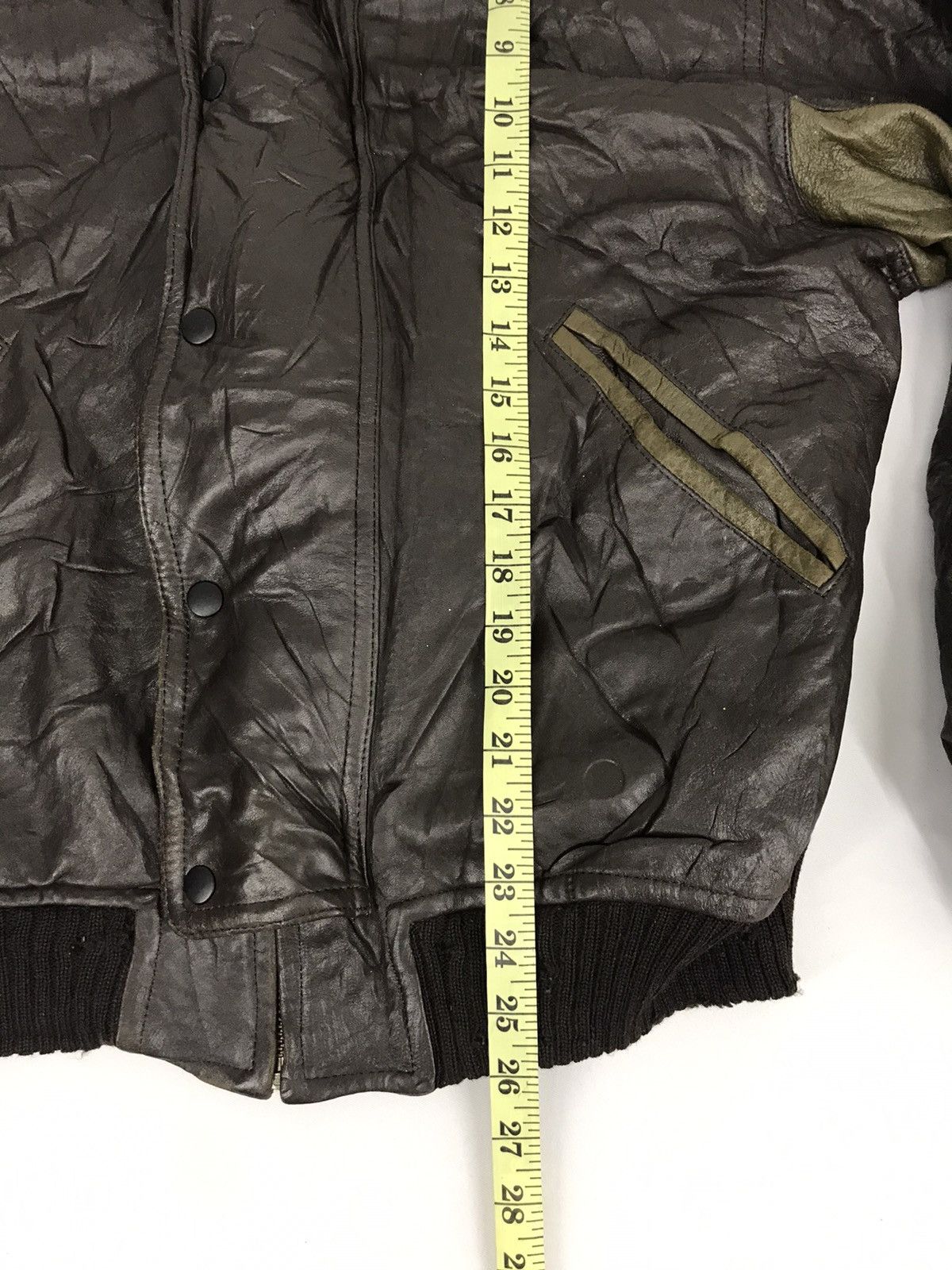 Vintage Stanbury British Club Sport Leather Bomber Jacket Padded Size US L / EU 52-54 / 3 - 9 Thumbnail