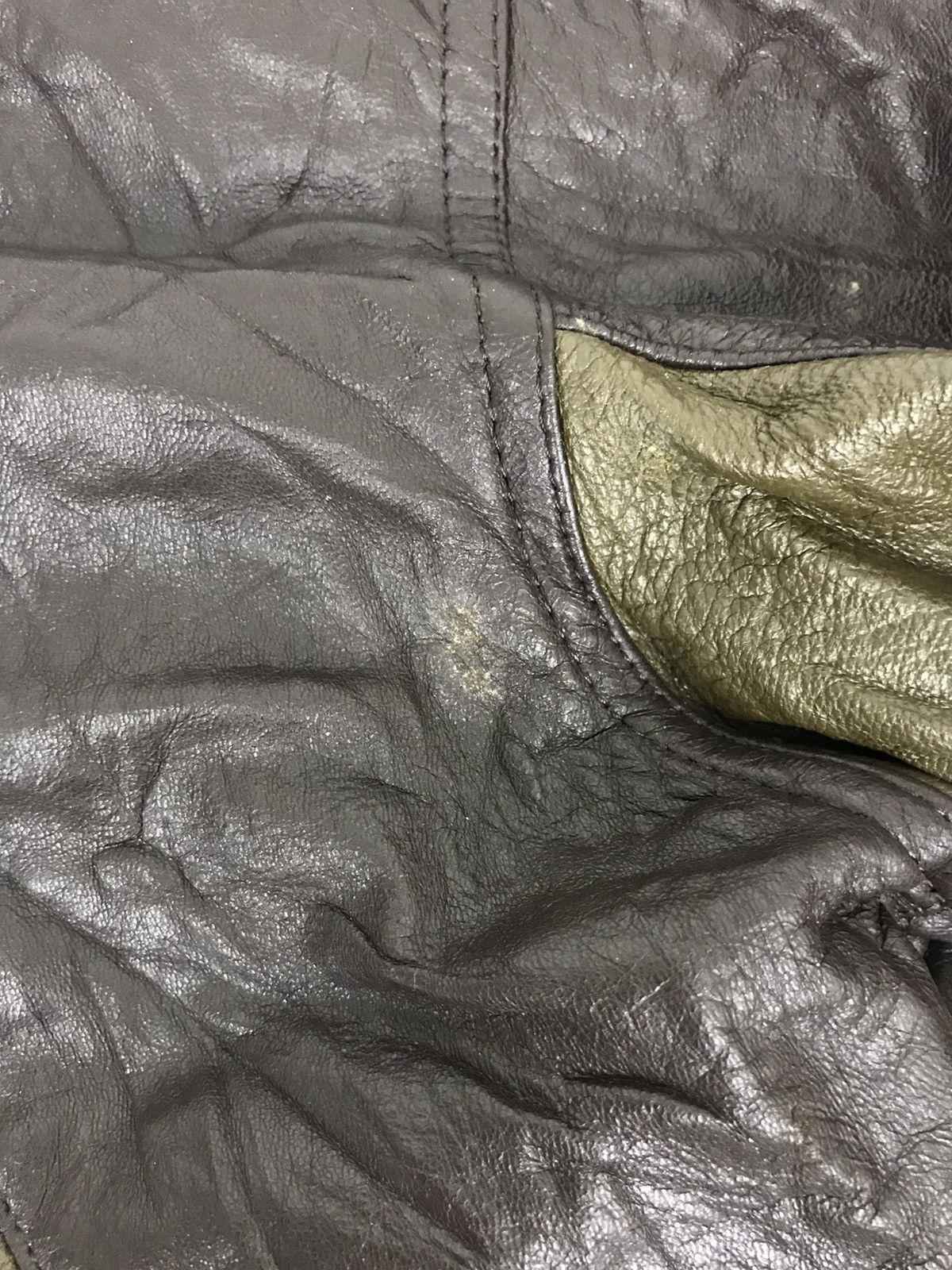 Vintage Stanbury British Club Sport Leather Bomber Jacket Padded Size US L / EU 52-54 / 3 - 11 Thumbnail
