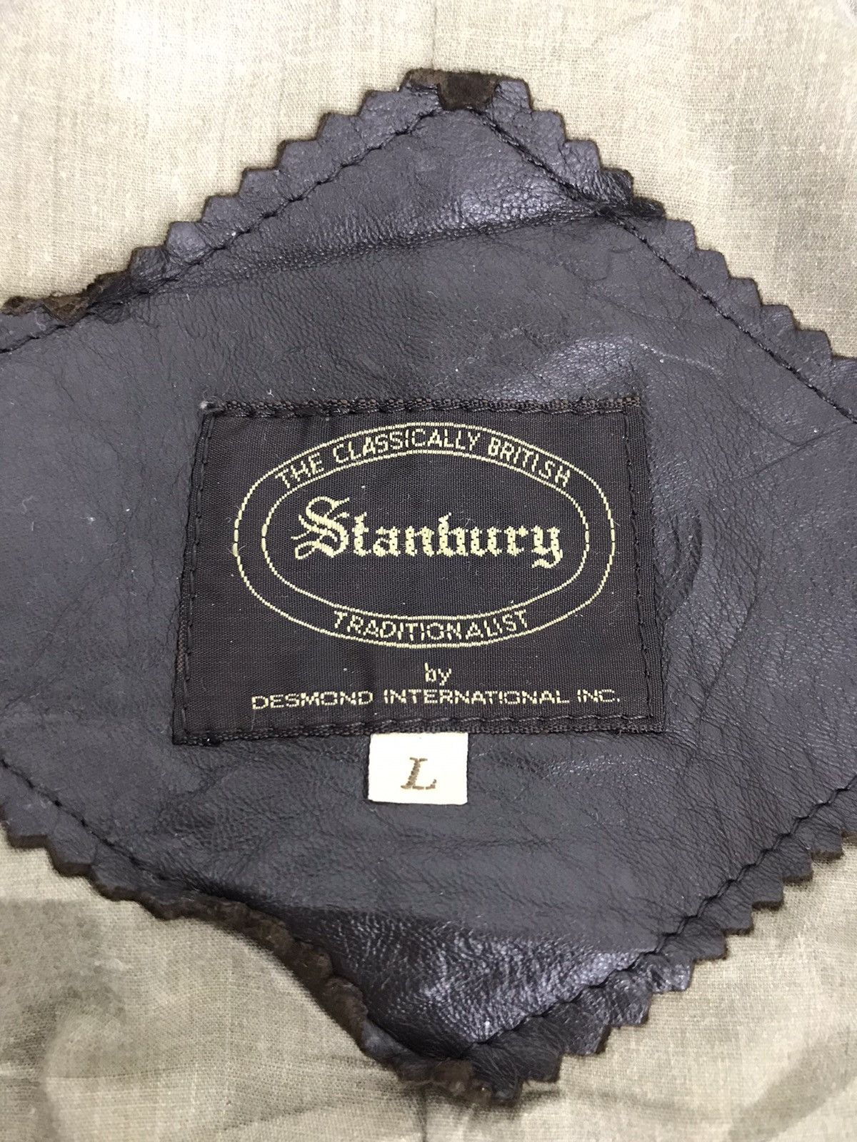 Vintage Stanbury British Club Sport Leather Bomber Jacket Padded Size US L / EU 52-54 / 3 - 4 Thumbnail