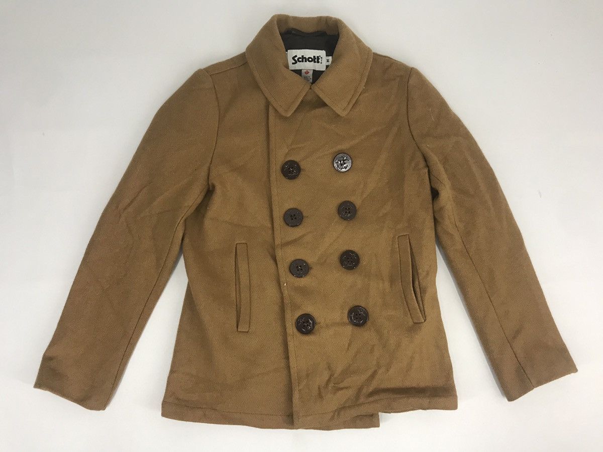 Schott Schott NYC Jacket Blazer Coat Double Breast Pea Size S / US 4 / IT 40 - 1 Thumbnail