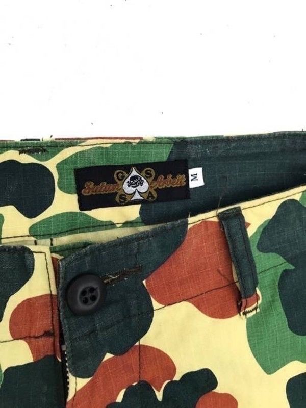 Japanese Brand Satan Arbeit Military Camo Skull Parachute Streetwear Pants Size US 34 / EU 50 - 2 Thumbnail