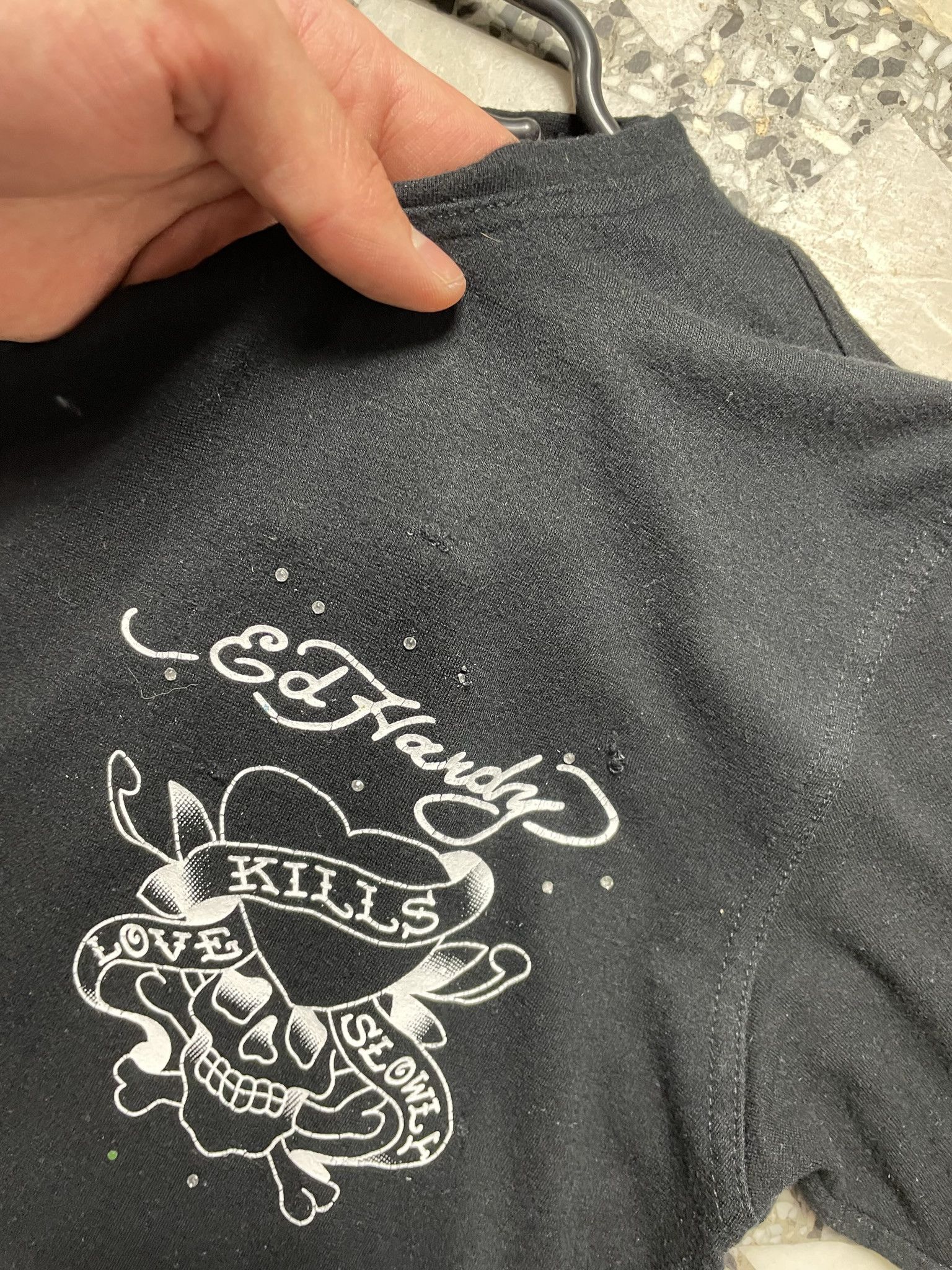 Christian Audigier × Ed Hardy × Vintage VINTAGE ED HARDY Y2K BLACK CHRISIAN AUDIGIER TEE Size US M / EU 48-50 / 2 - 3 Thumbnail