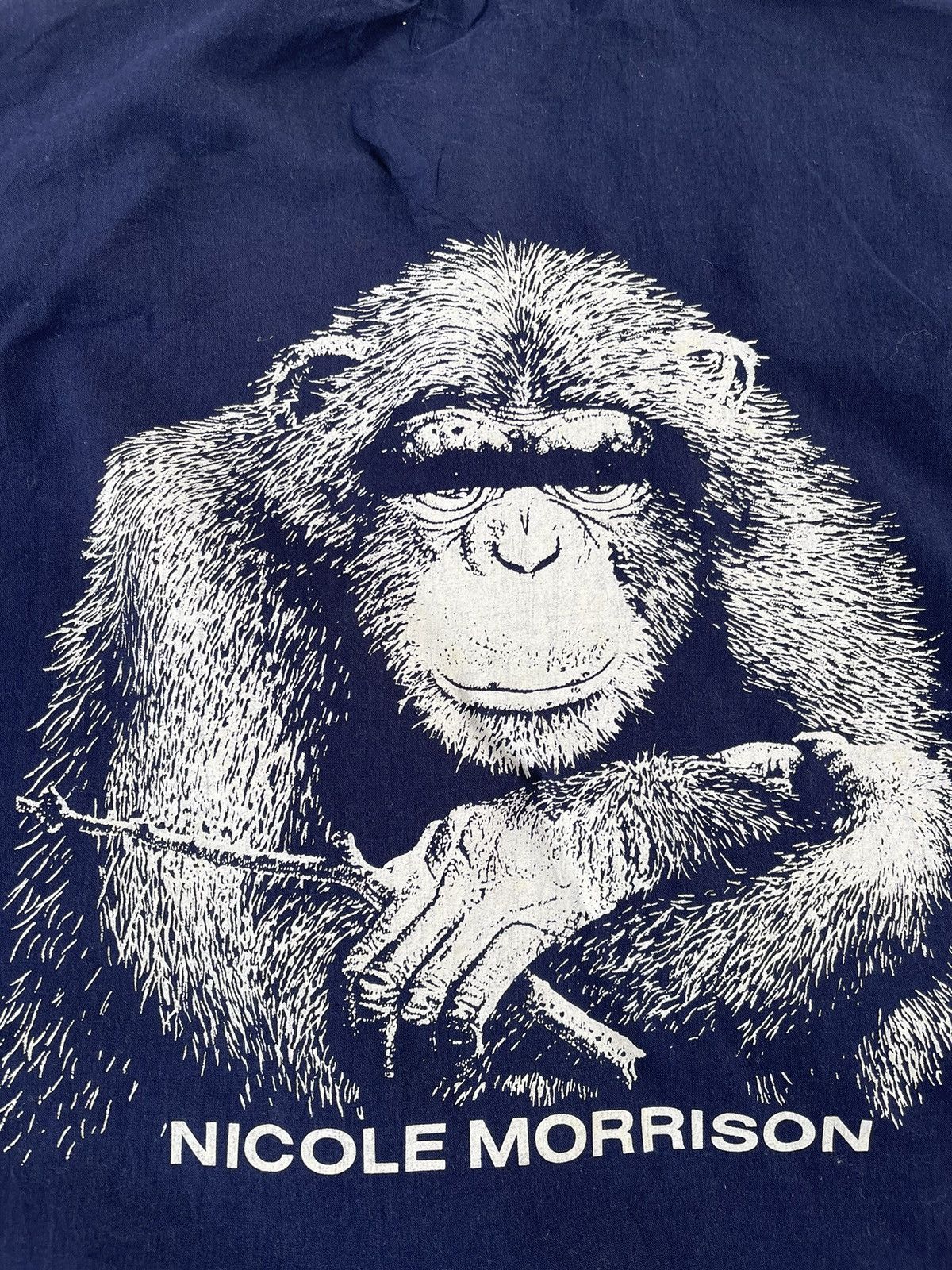 Japanese Brand Vtg Nicole Morrison Chimpanzee Graphic Noragi Wrap Jacket Size US M / EU 48-50 / 2 - 9 Thumbnail