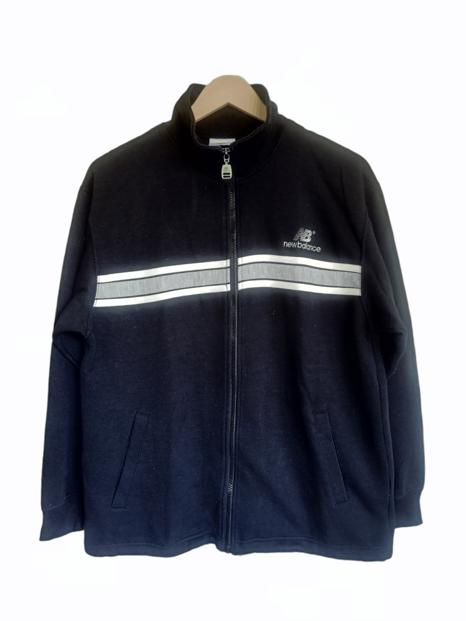 New Balance × Vintage Vintage New Balance Lining Zipper Sweater Size US M / EU 48-50 / 2 - 2 Thumbnail