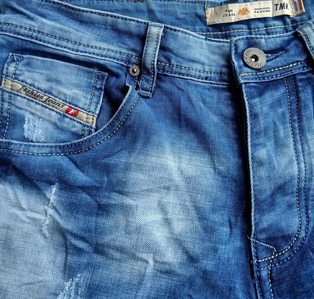 Vintage Japanese TMK Distressed Jeans Size US 32 / EU 48 - 2 Thumbnail