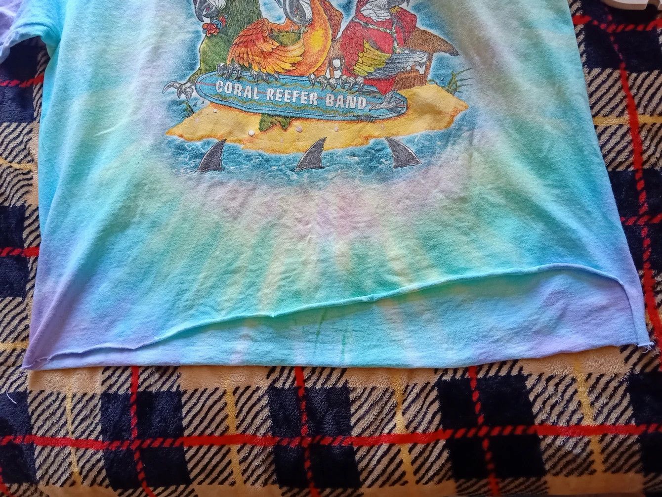 Band Tees × Vintage Distressed Jimmy Buffet Crop T Shirt Size US L / EU 52-54 / 3 - 3 Thumbnail