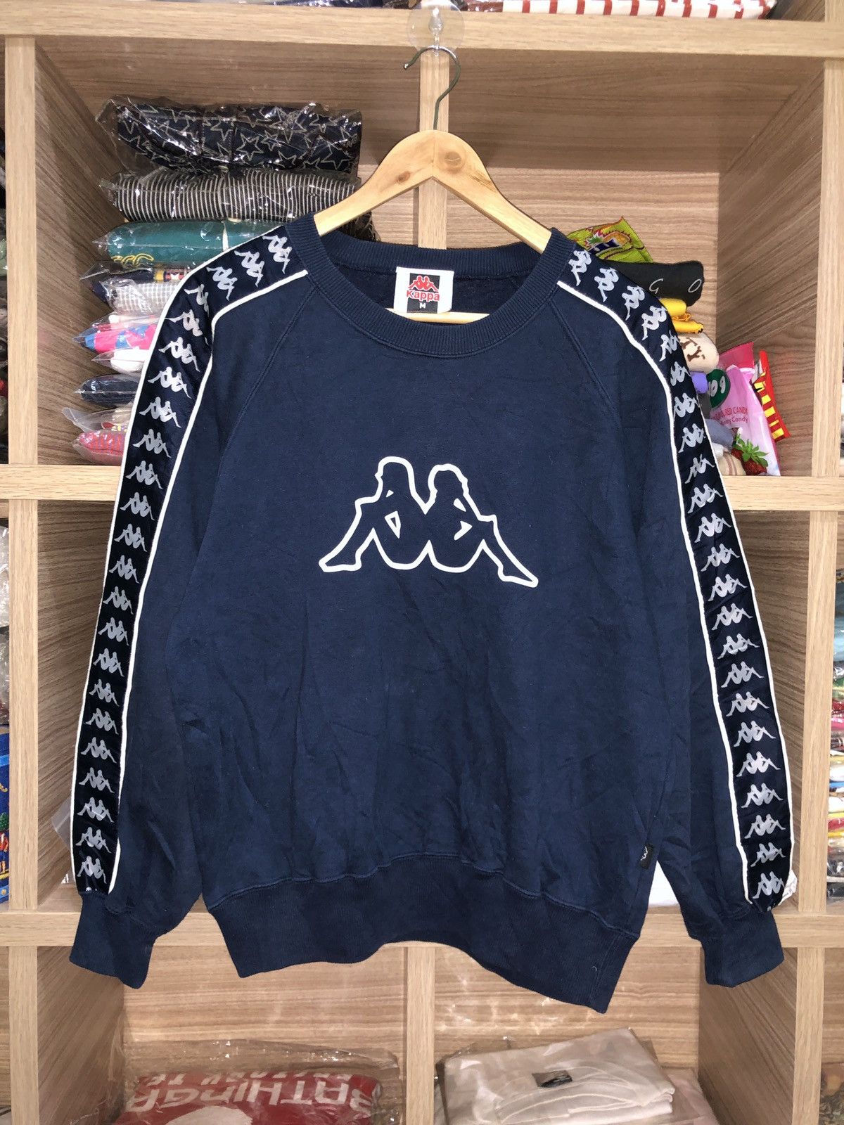 Kappa Rare Vintage Kappa Side Tape Big Logo Sweatshirts Pullover Size US M / EU 48-50 / 2 - 1 Thumbnail