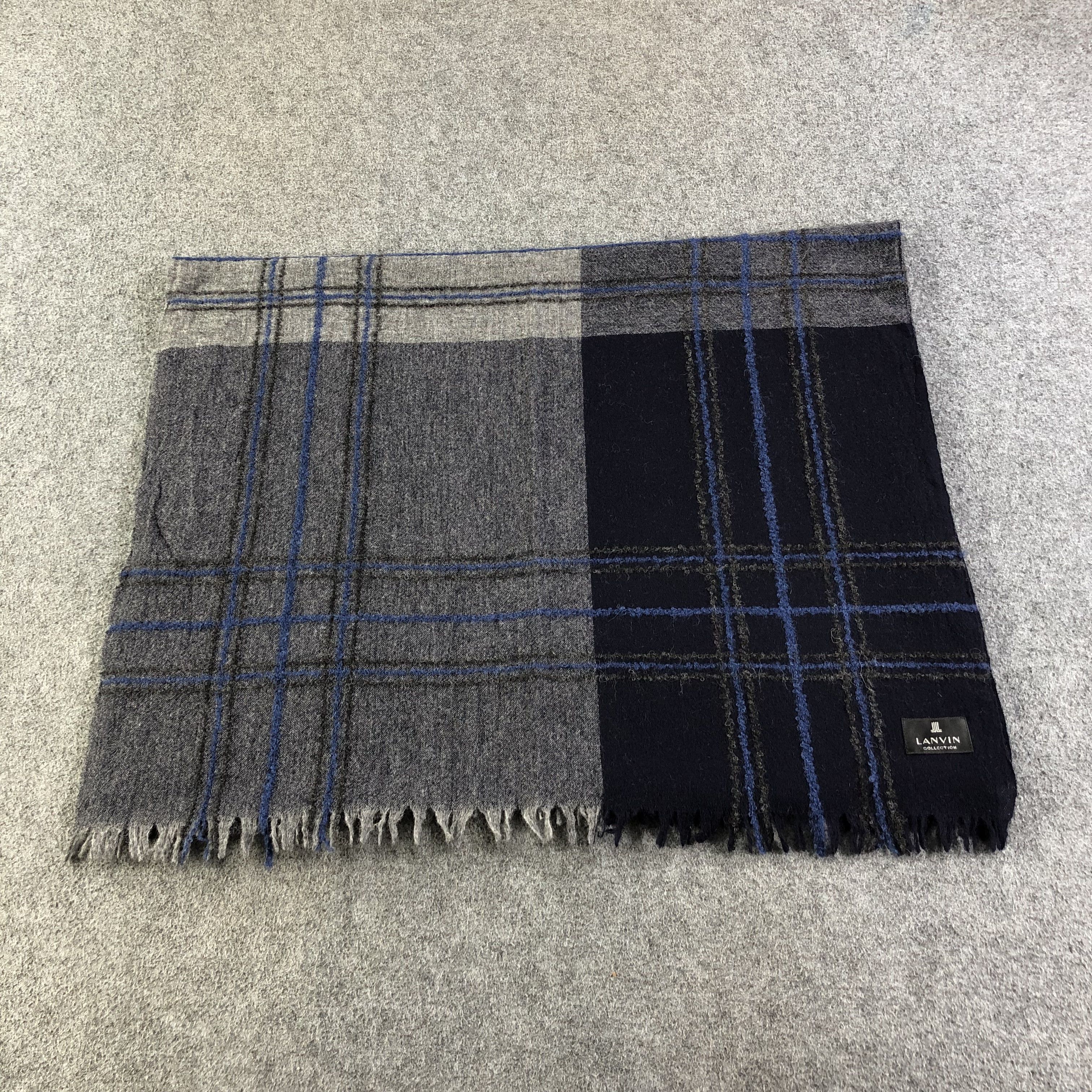 Lanvin Lanvin Wool Scarf Muffler Shawl Wrap V1211 Size ONE SIZE - 3 Thumbnail