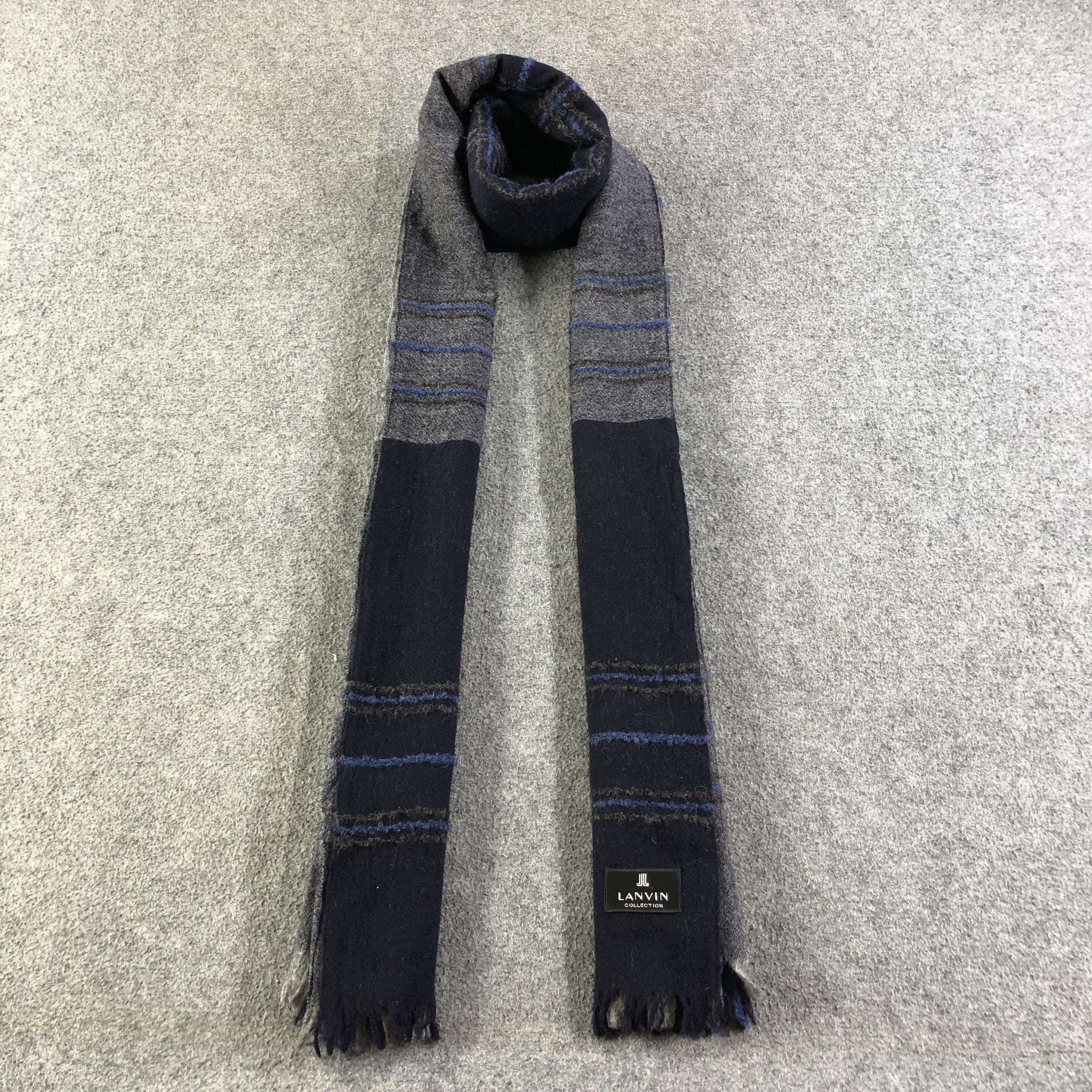 Lanvin Lanvin Wool Scarf Muffler Shawl Wrap V1211 Size ONE SIZE - 1 Thumbnail