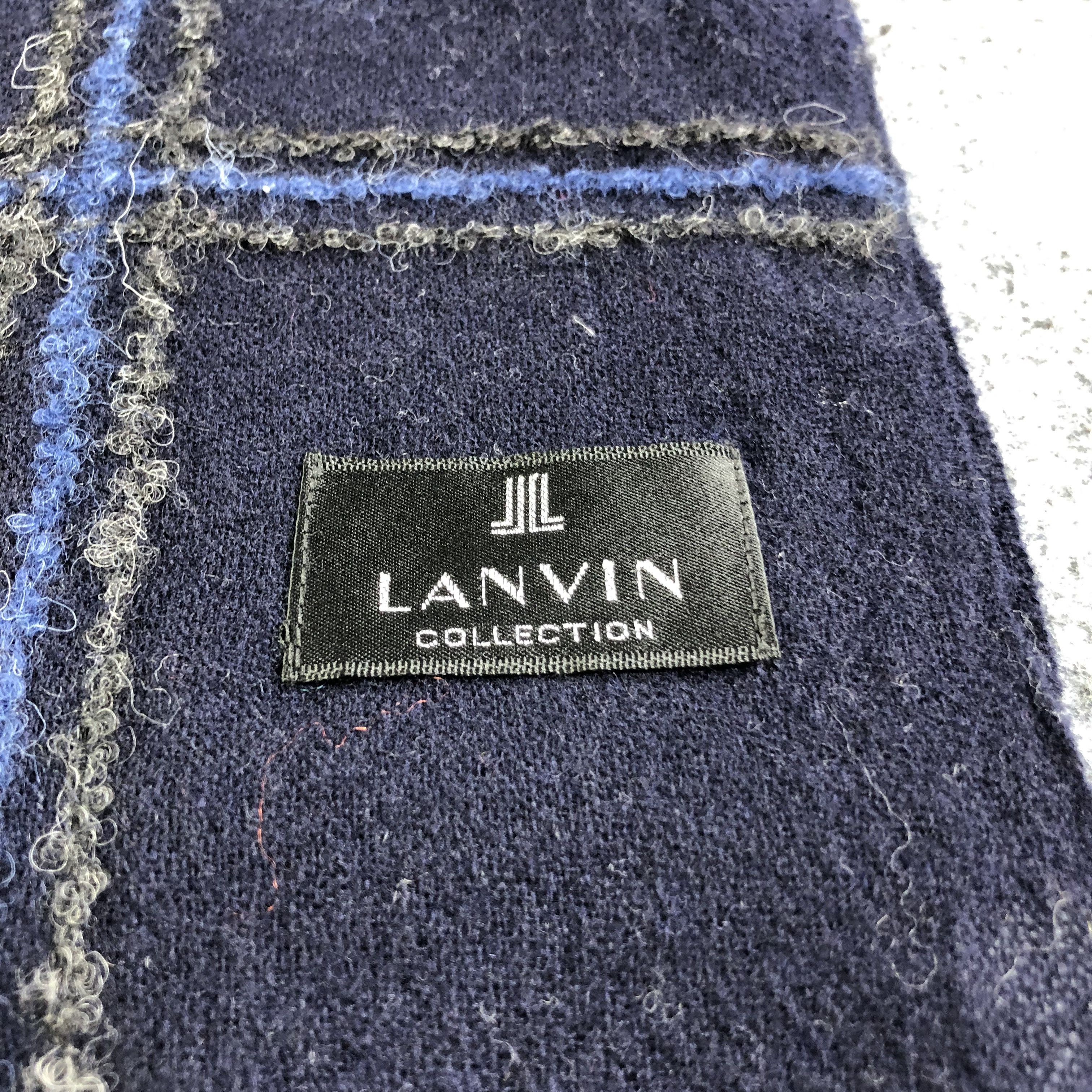 Lanvin Lanvin Wool Scarf Muffler Shawl Wrap V1211 Size ONE SIZE - 4 Thumbnail