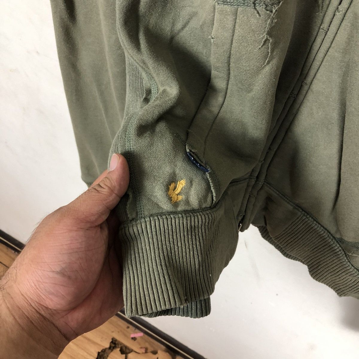 Japanese Brand BACK NUMBER TRACKTOP MILITARY ARMY DESIGN Size US L / EU 52-54 / 3 - 6 Thumbnail
