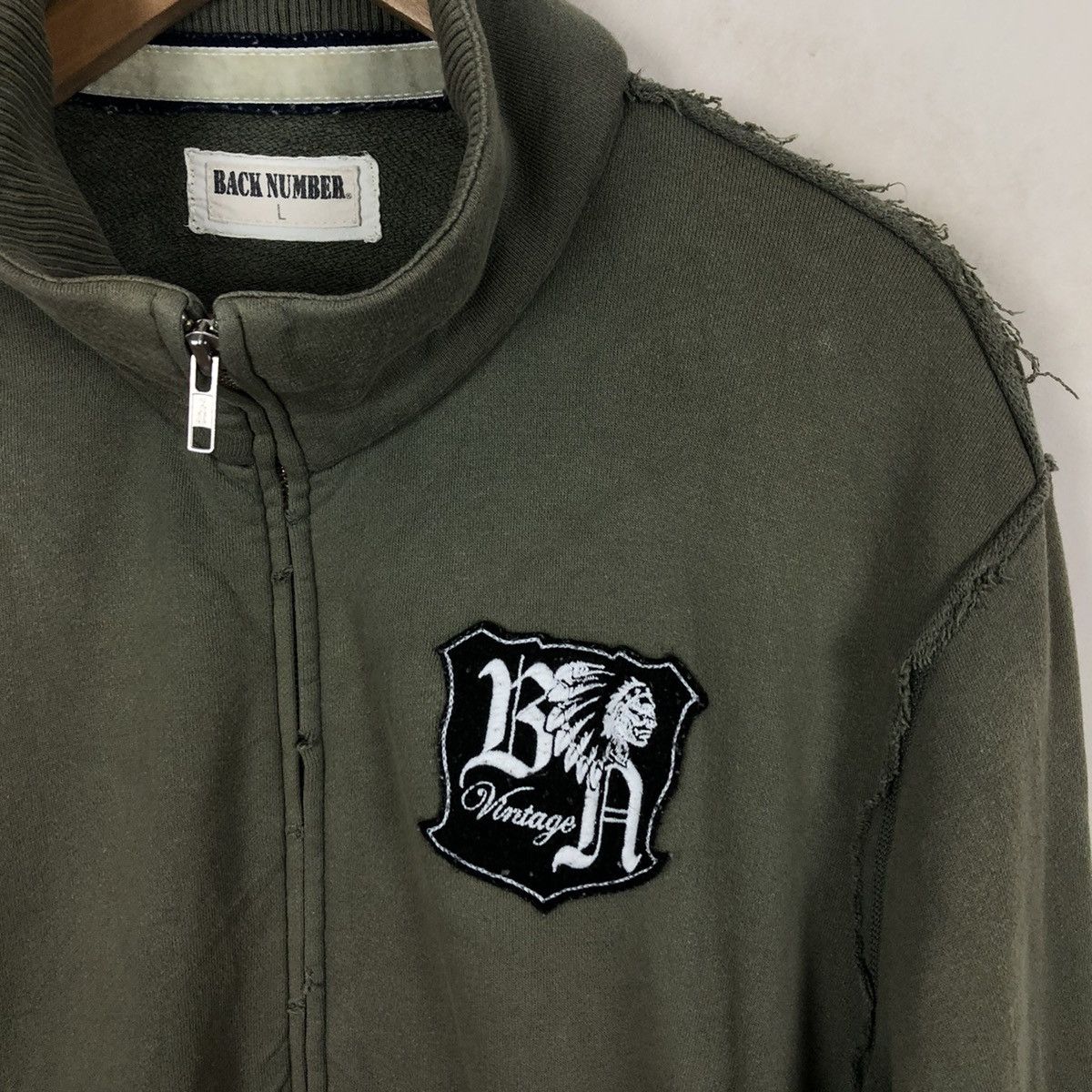 Japanese Brand BACK NUMBER TRACKTOP MILITARY ARMY DESIGN Size US L / EU 52-54 / 3 - 5 Thumbnail
