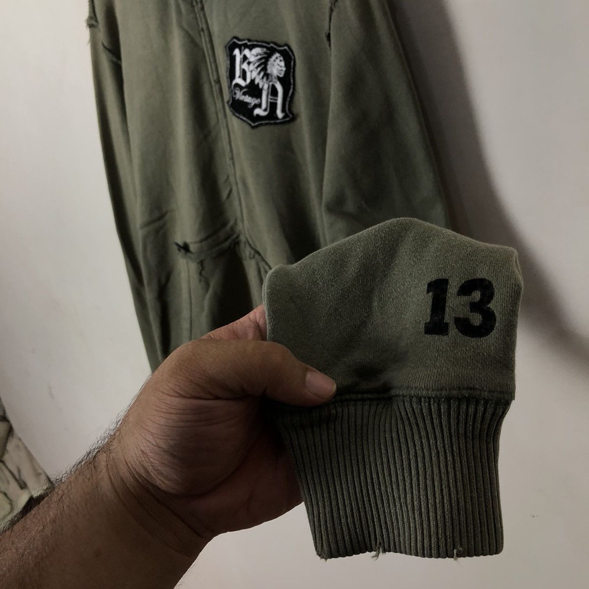 Japanese Brand BACK NUMBER TRACKTOP MILITARY ARMY DESIGN Size US L / EU 52-54 / 3 - 4 Thumbnail