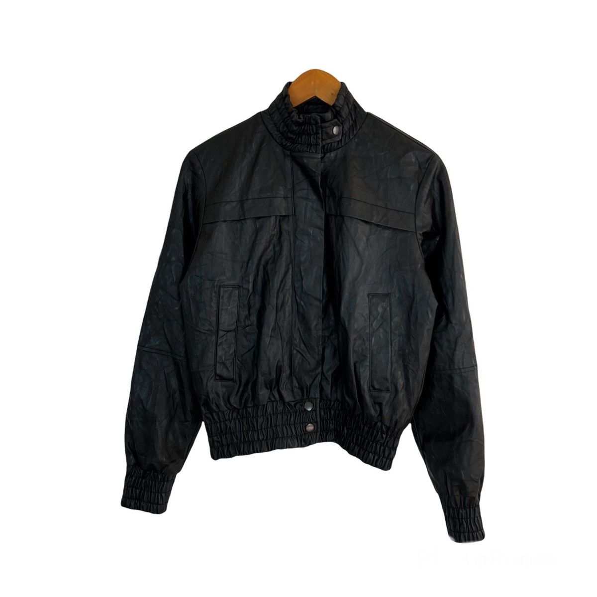 Japanese Brand VINTAGE ZARA BASIC BIKER PARACHUTE LEATHER JACKET Size US M / EU 48-50 / 2 - 1 Thumbnail