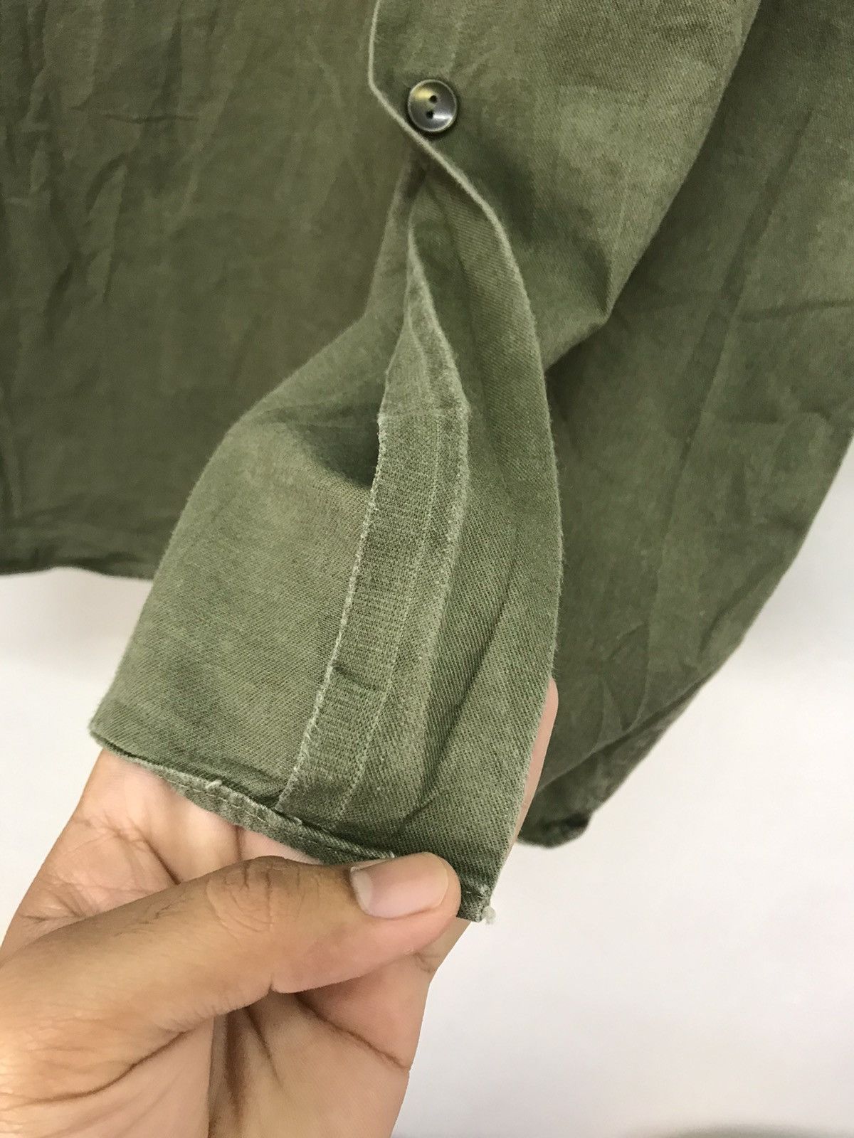 Vintage Vintage Army Selvedge Button Up Shirt Size US M / EU 48-50 / 2 - 10 Thumbnail