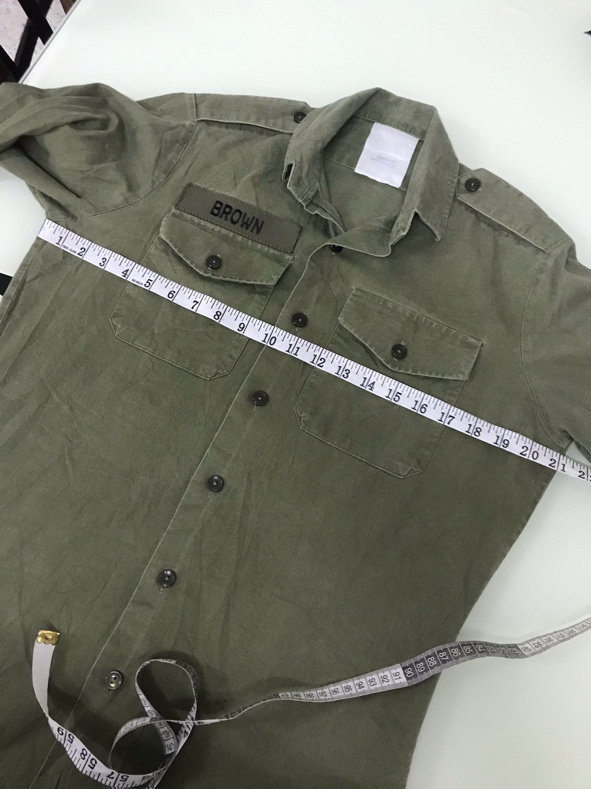 Vintage Vintage Army Selvedge Button Up Shirt Size US M / EU 48-50 / 2 - 13 Thumbnail