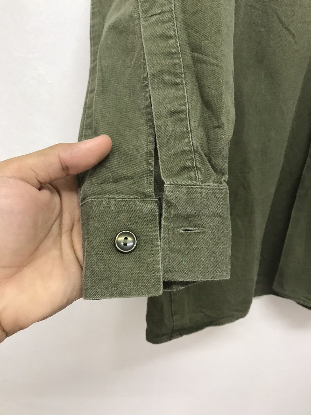 Vintage Vintage Army Selvedge Button Up Shirt Size US M / EU 48-50 / 2 - 6 Thumbnail