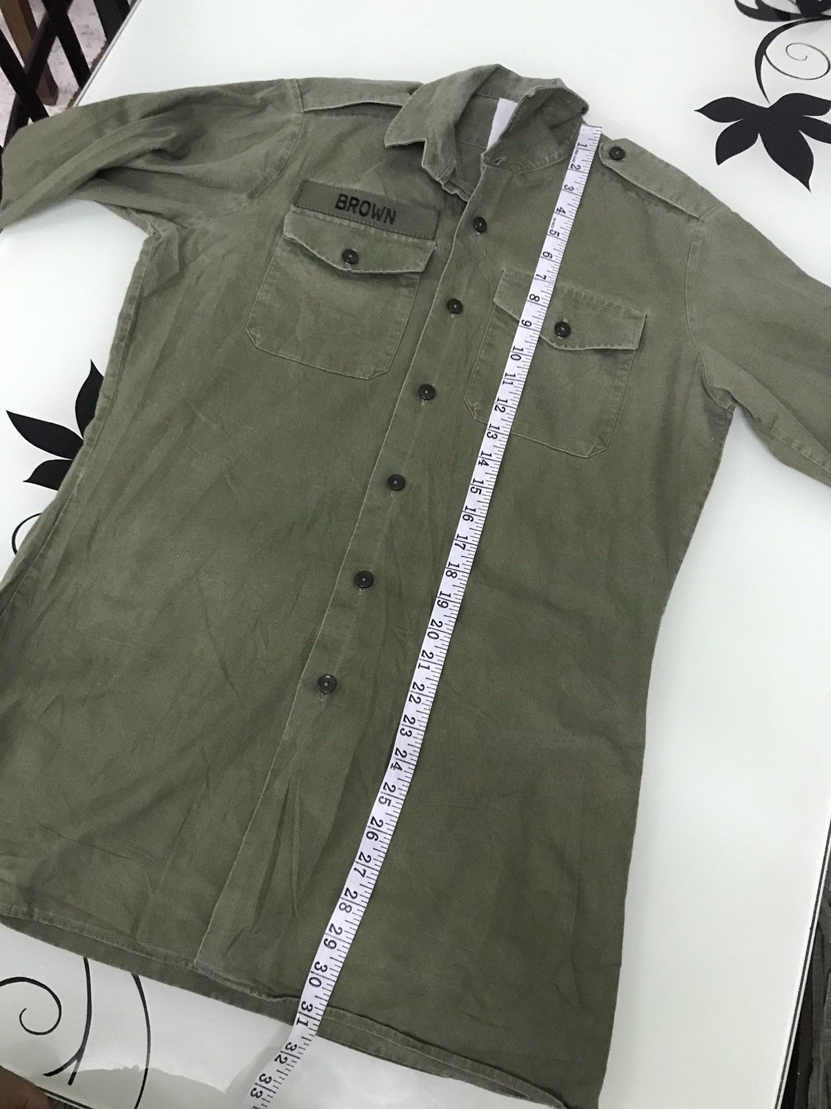 Vintage Vintage Army Selvedge Button Up Shirt Size US M / EU 48-50 / 2 - 15 Thumbnail